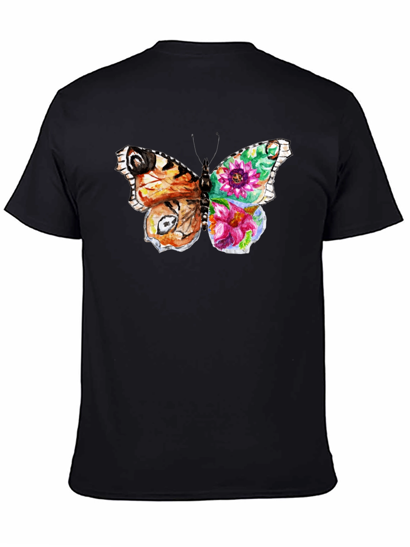 Butterfly Floral Graphic T-Shirt