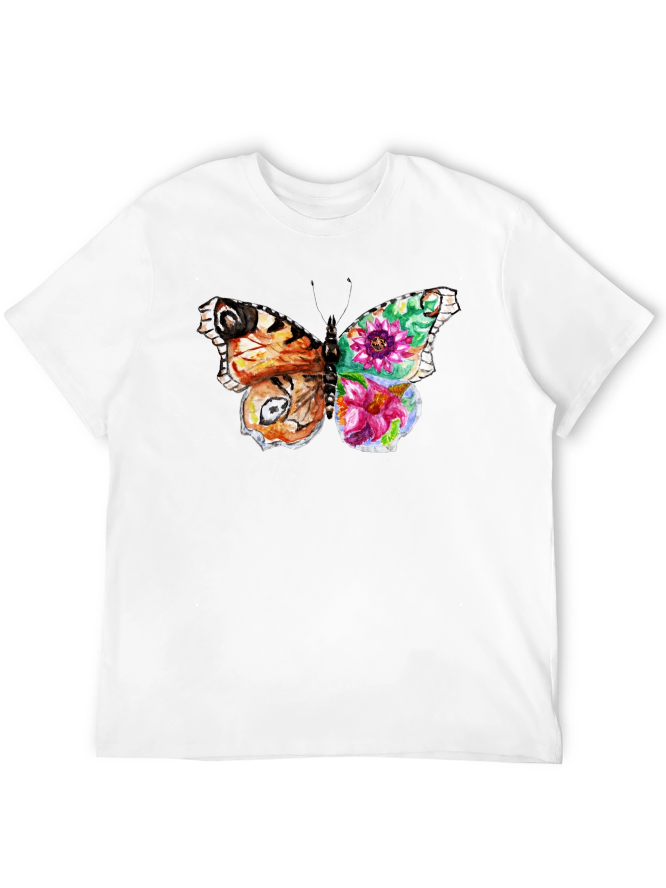 Butterfly Floral Graphic T-Shirt
