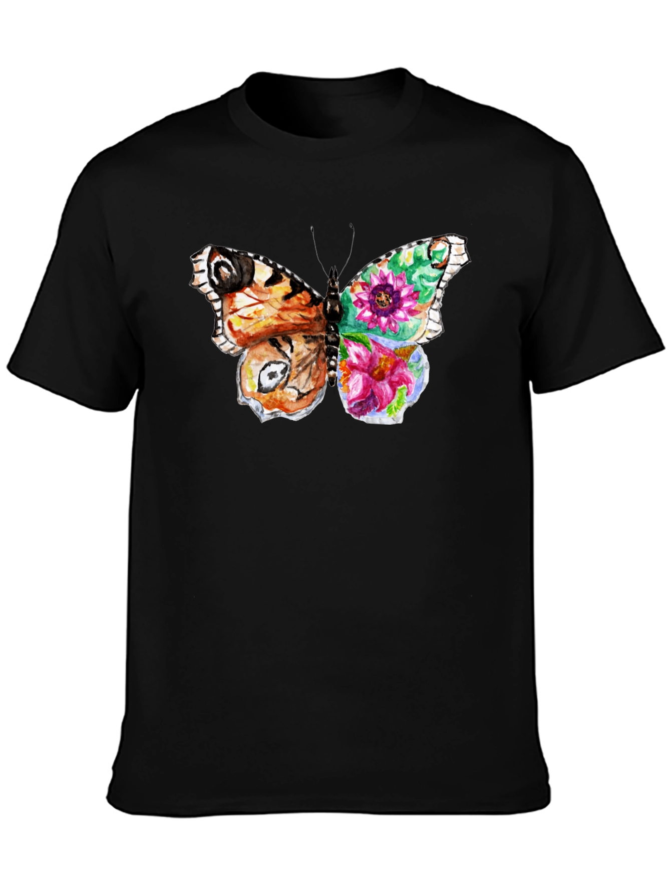 Butterfly Floral Graphic T-Shirt