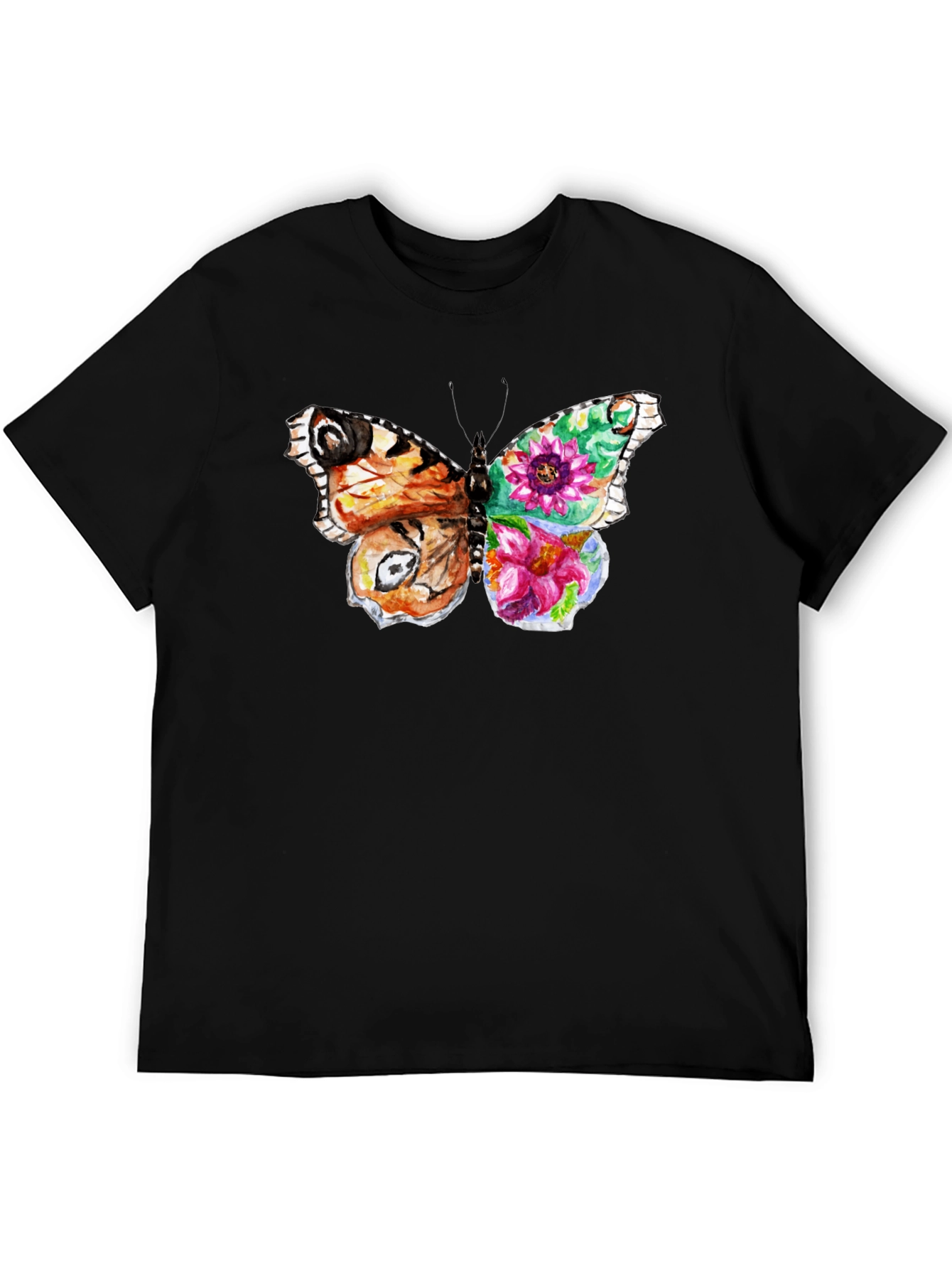 Butterfly Floral Graphic T-Shirt