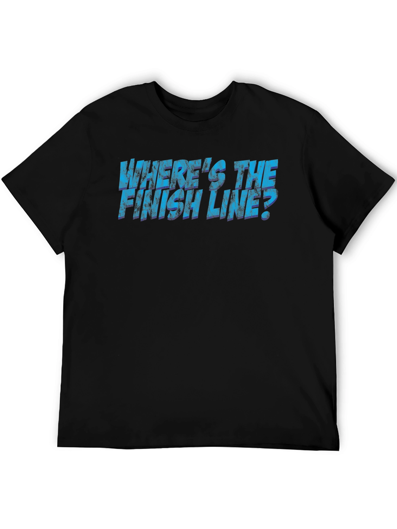 Wheres the Finish Line? Black Graphic Tee