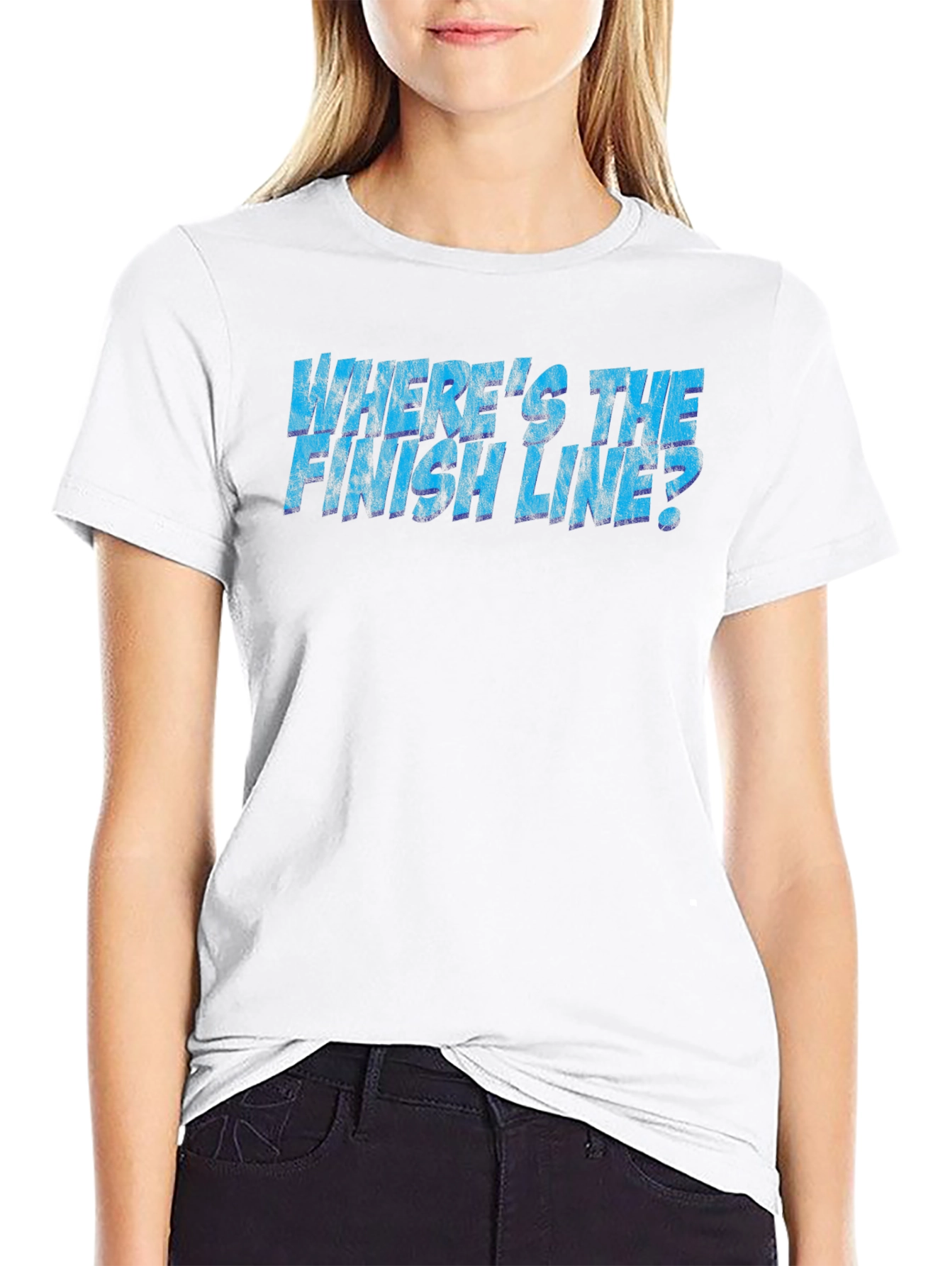 Wheres the Finish Line? Black Graphic Tee