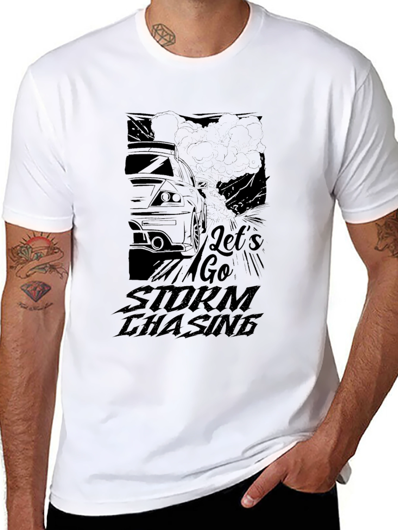 Lets Go Storm Chasing Black T-Shirt