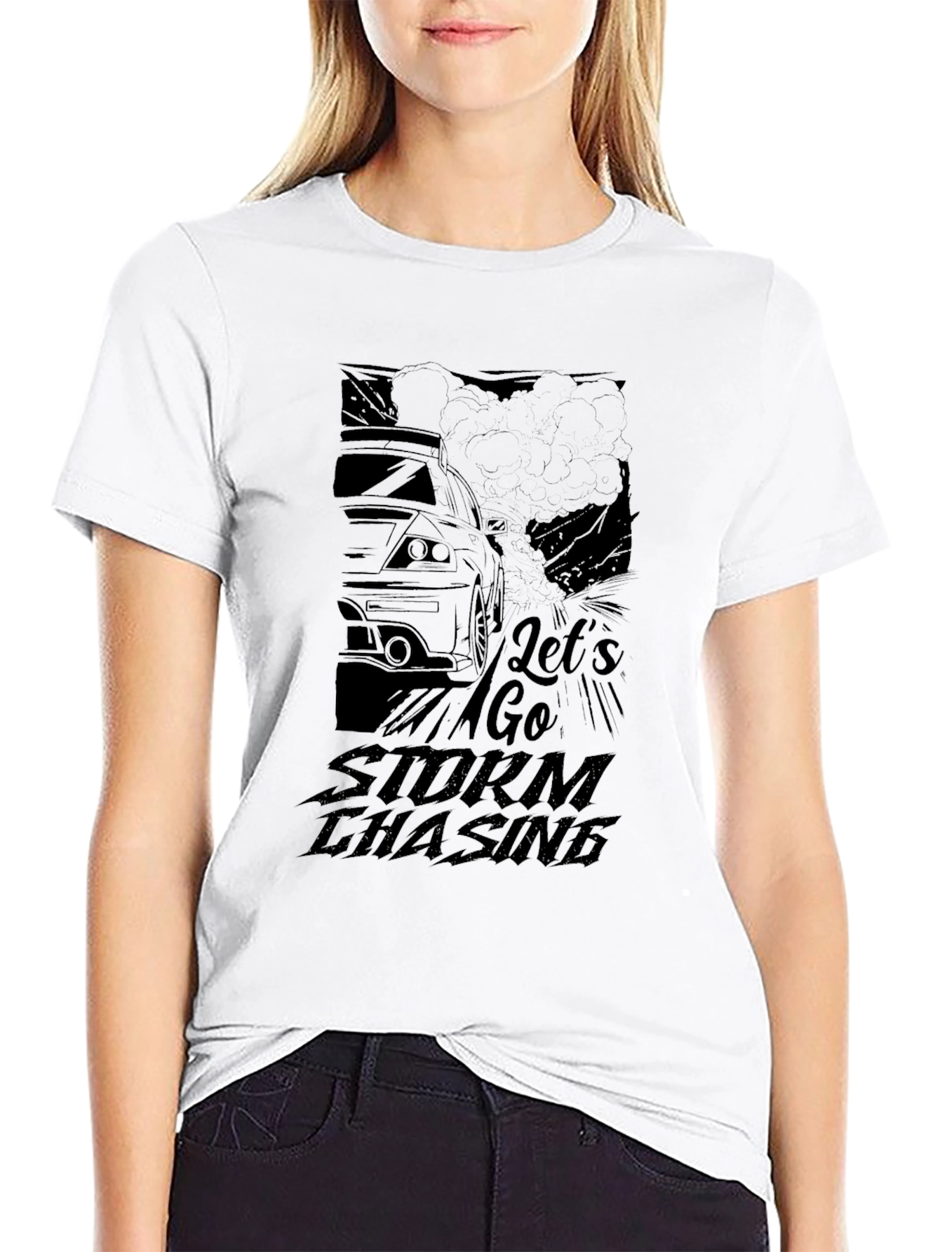 Lets Go Storm Chasing Black T-Shirt