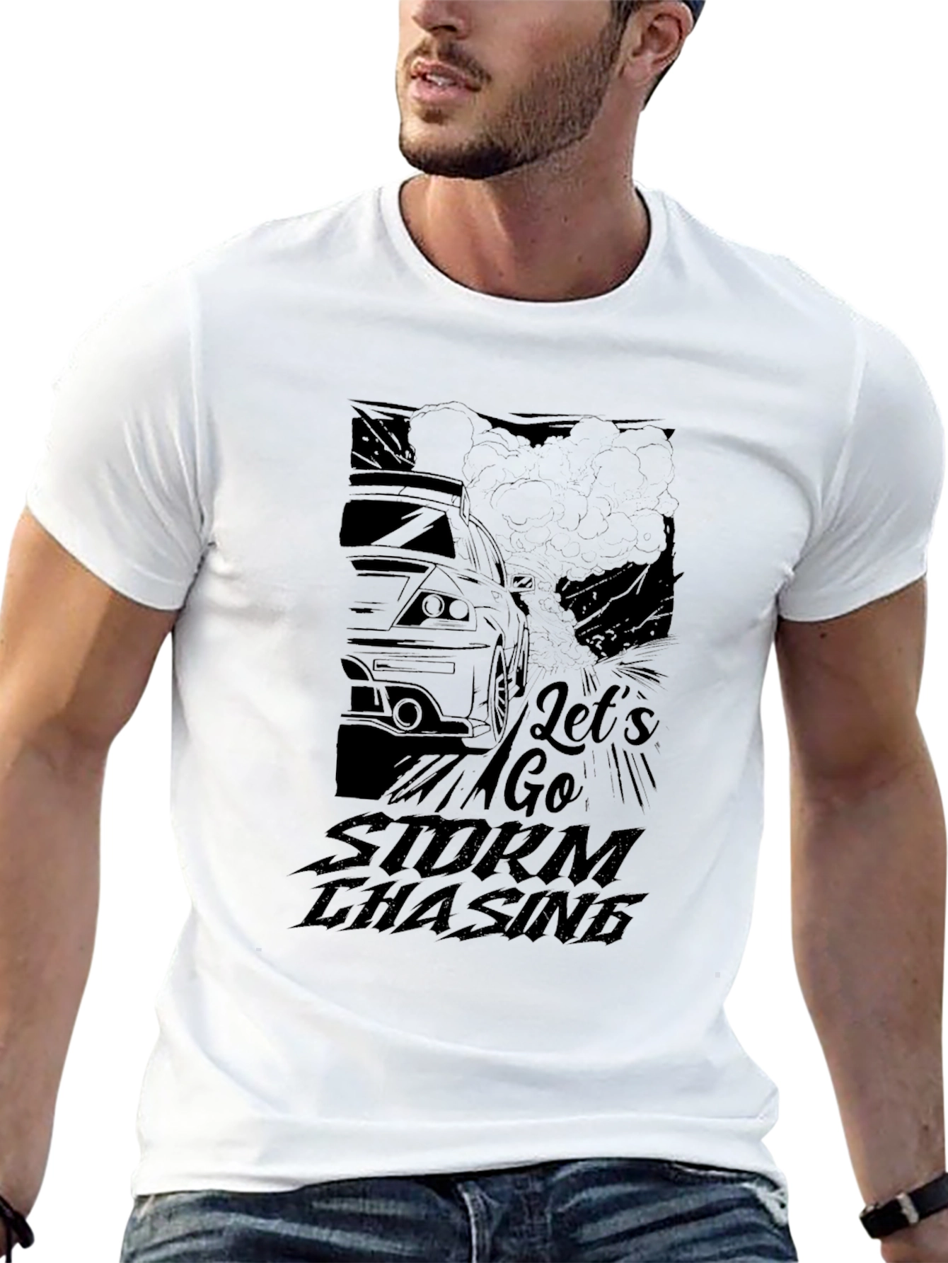 Lets Go Storm Chasing Black T-Shirt