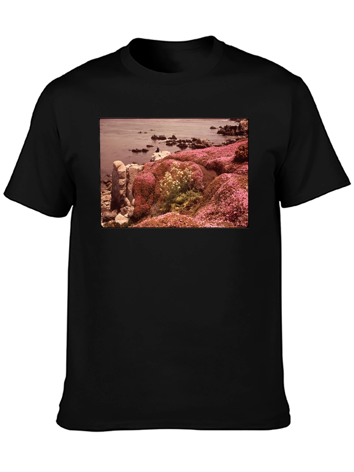 Coastal Bloom Graphic Tee - Black