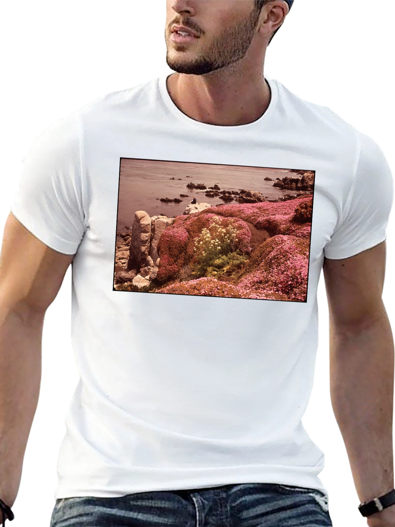 Coastal Bloom Graphic Tee - Black