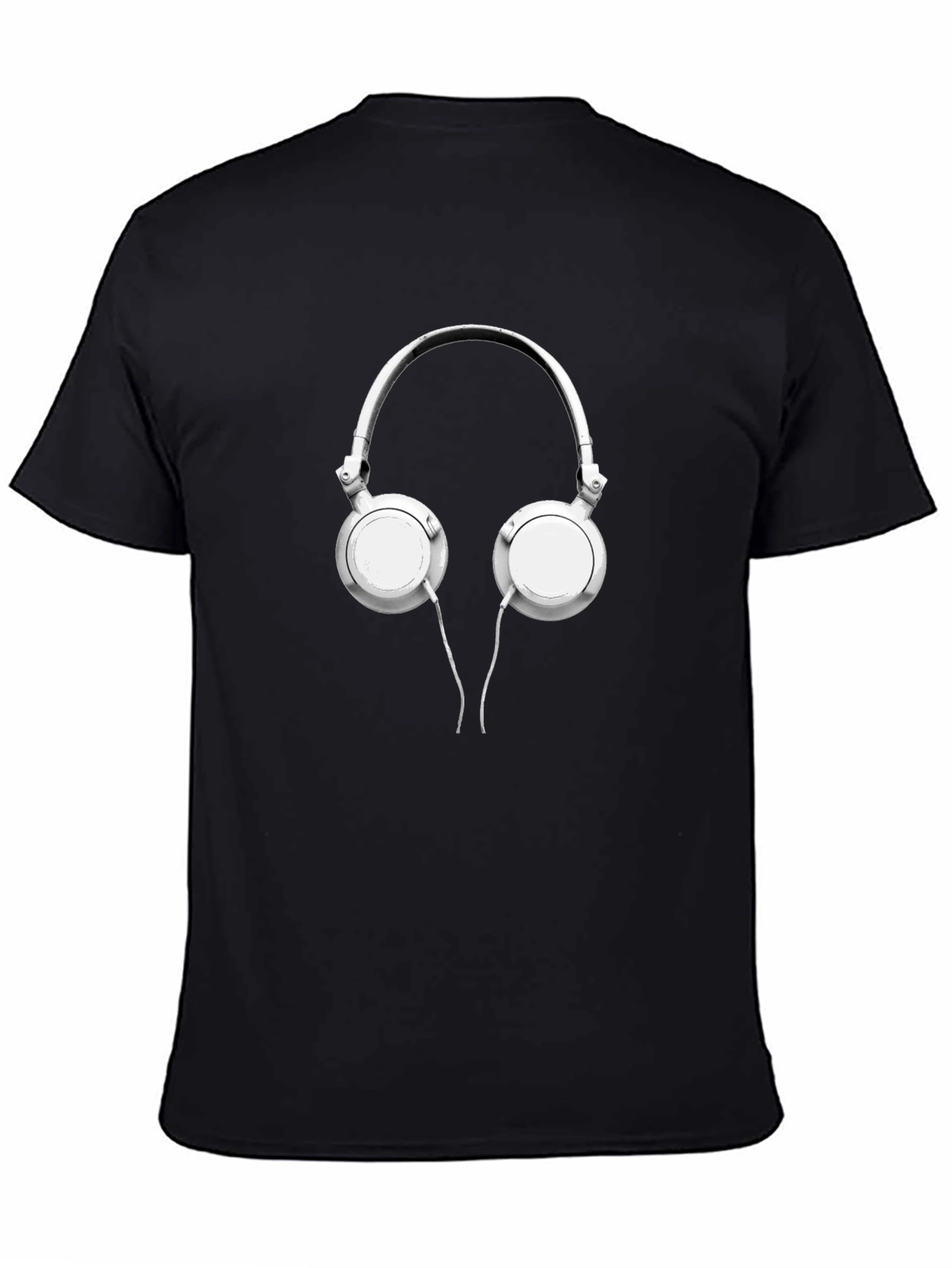 Headphone Graphic Black T-Shirt