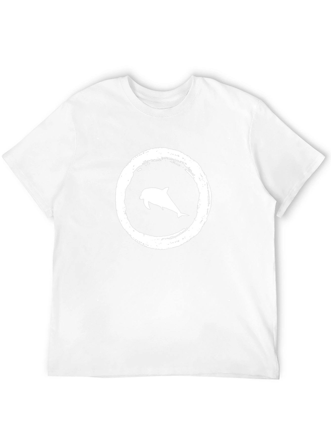 Dolphin Circle Graphic Tee - Black Casual T-Shirt