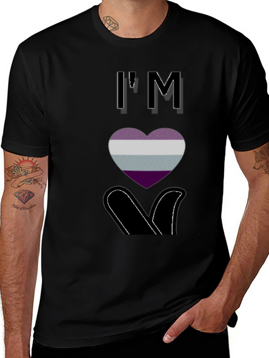 Asexual Pride T-Shirt - Im Ace Heart Design