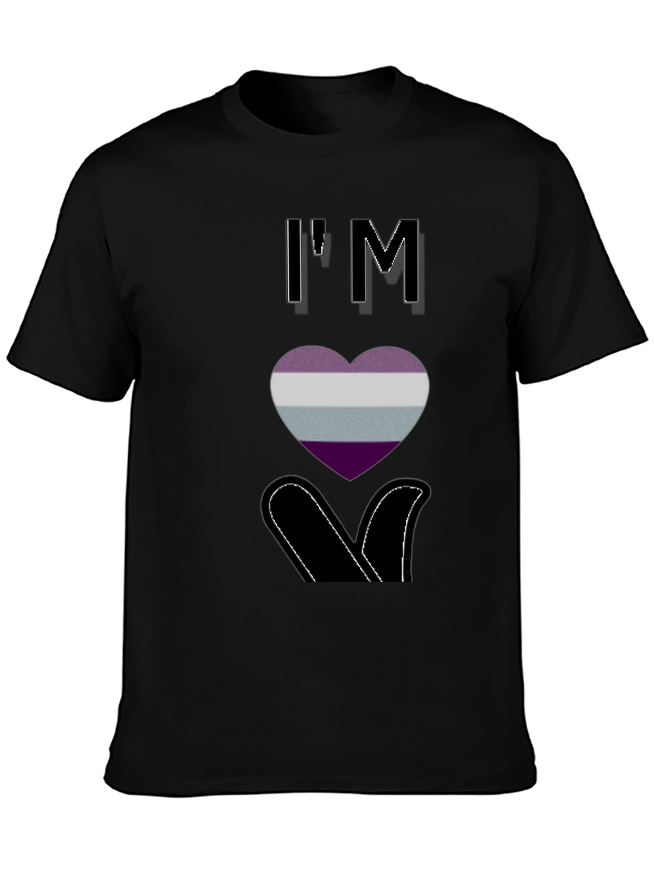 Asexual Pride T-Shirt - Im Ace Heart Design