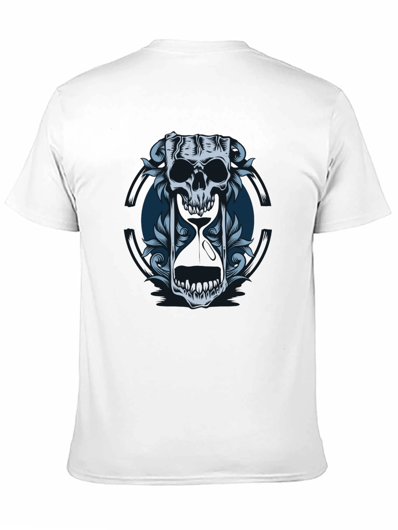 Skull Hourglass Graphic Tee - Edgy Style