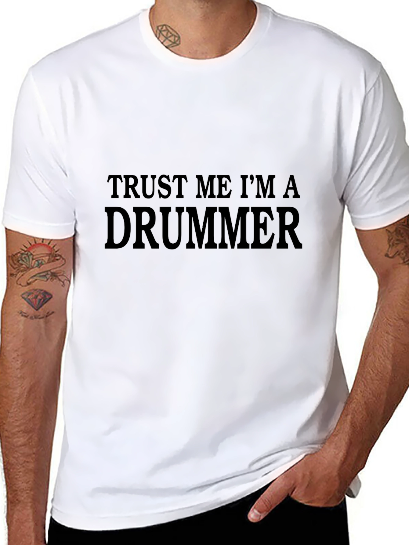 Trust Me Im A Drummer Black T-Shirt