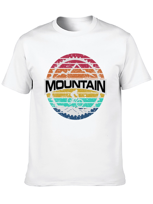 Mountain Biking Graphic Tee - Retro Style