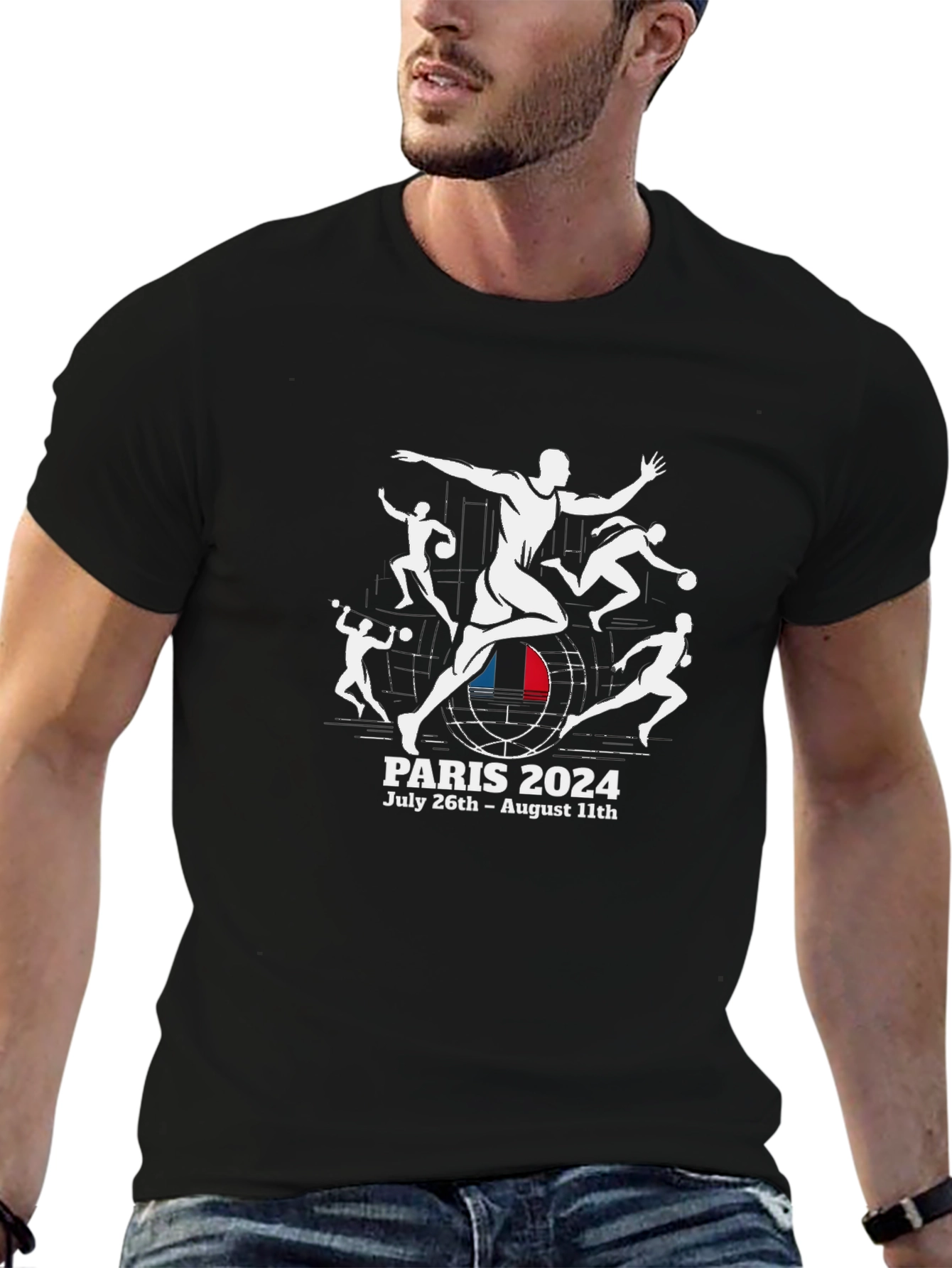 Paris 2024 Olympics Black T-Shirt