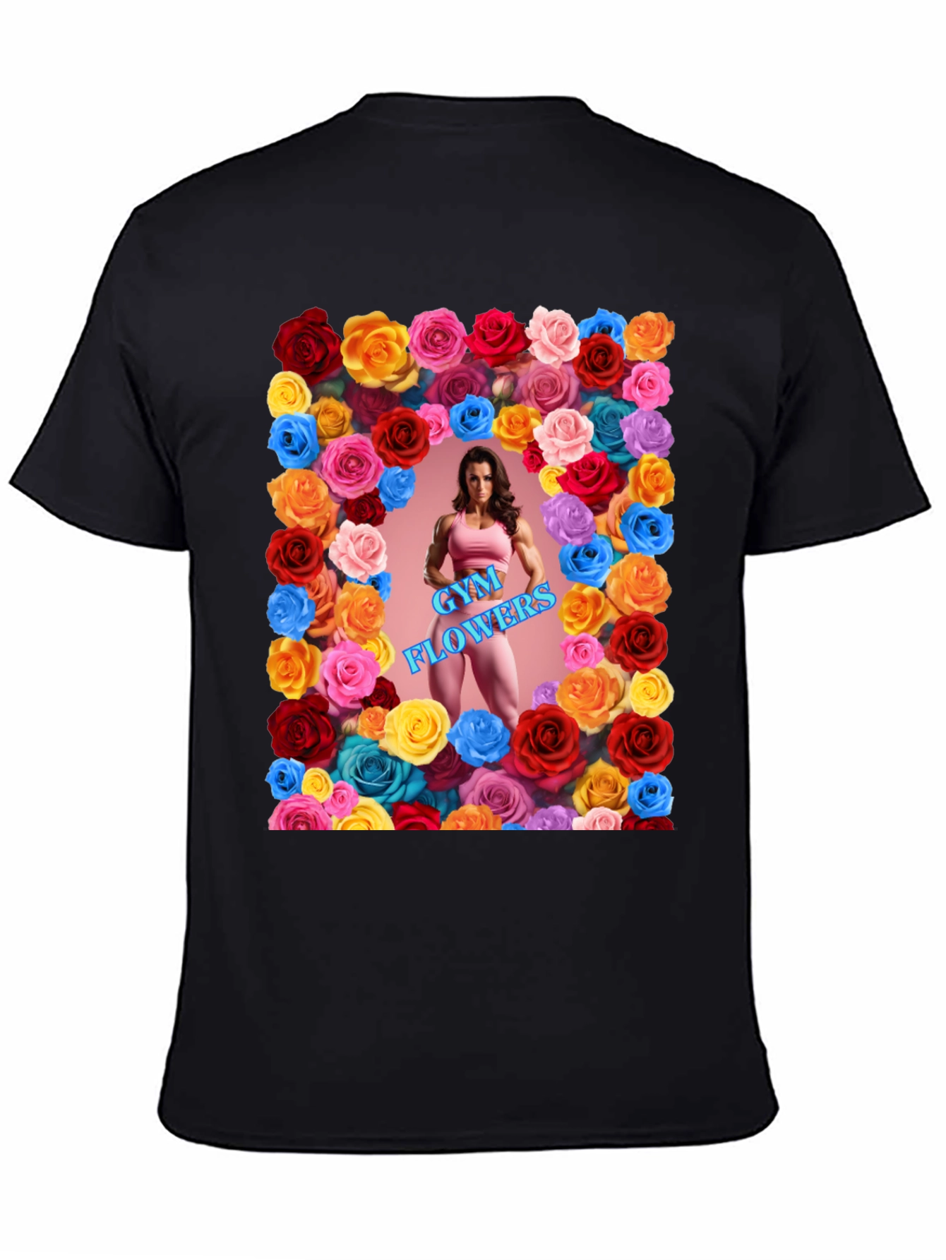 Gym Flowers Graphic T-Shirt