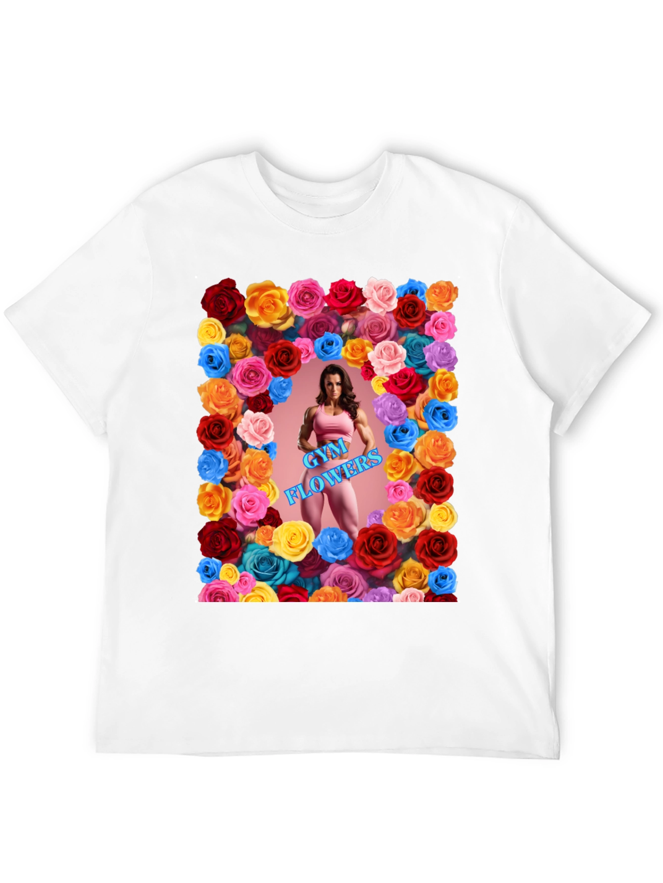 Gym Flowers Graphic T-Shirt