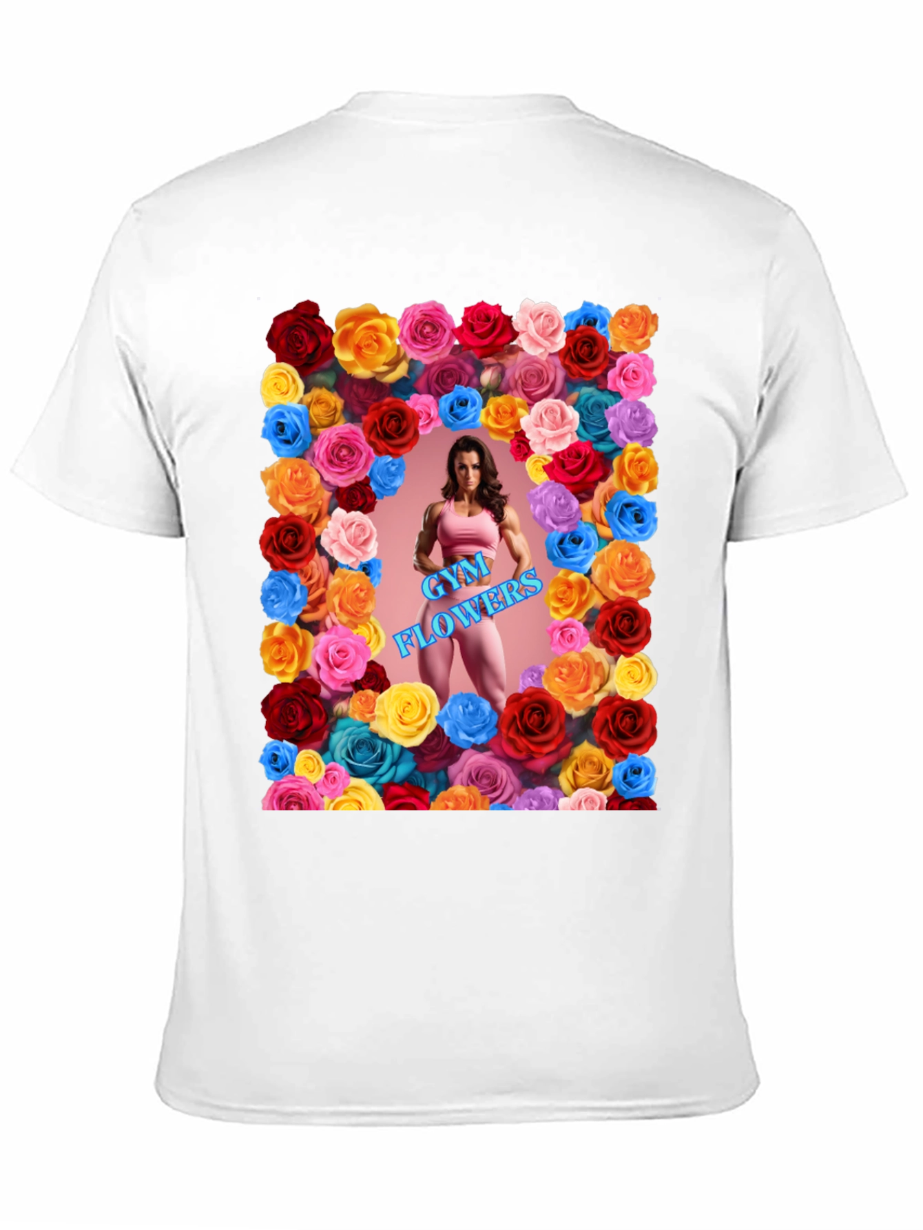 Gym Flowers Graphic T-Shirt