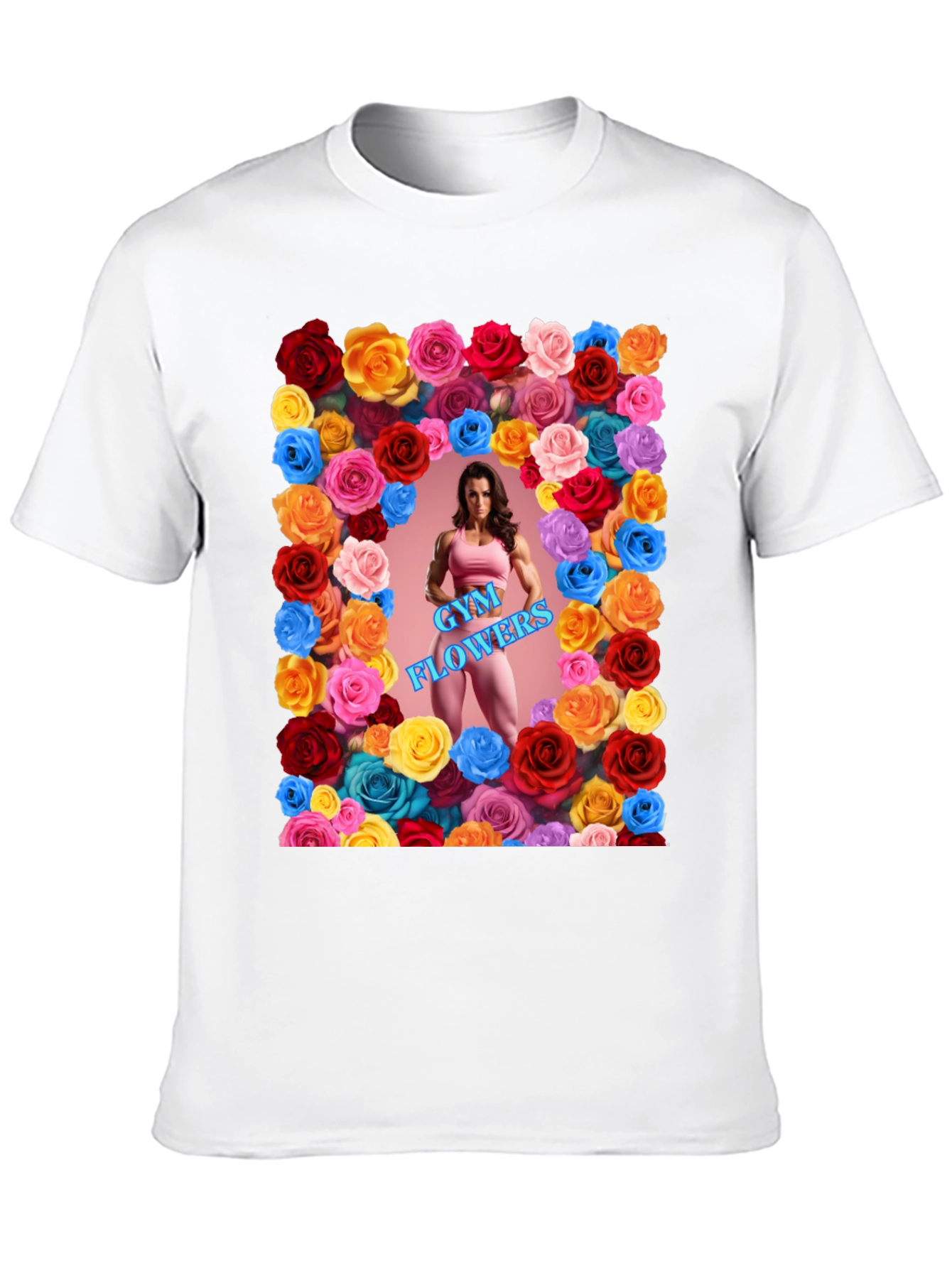 Gym Flowers Graphic T-Shirt