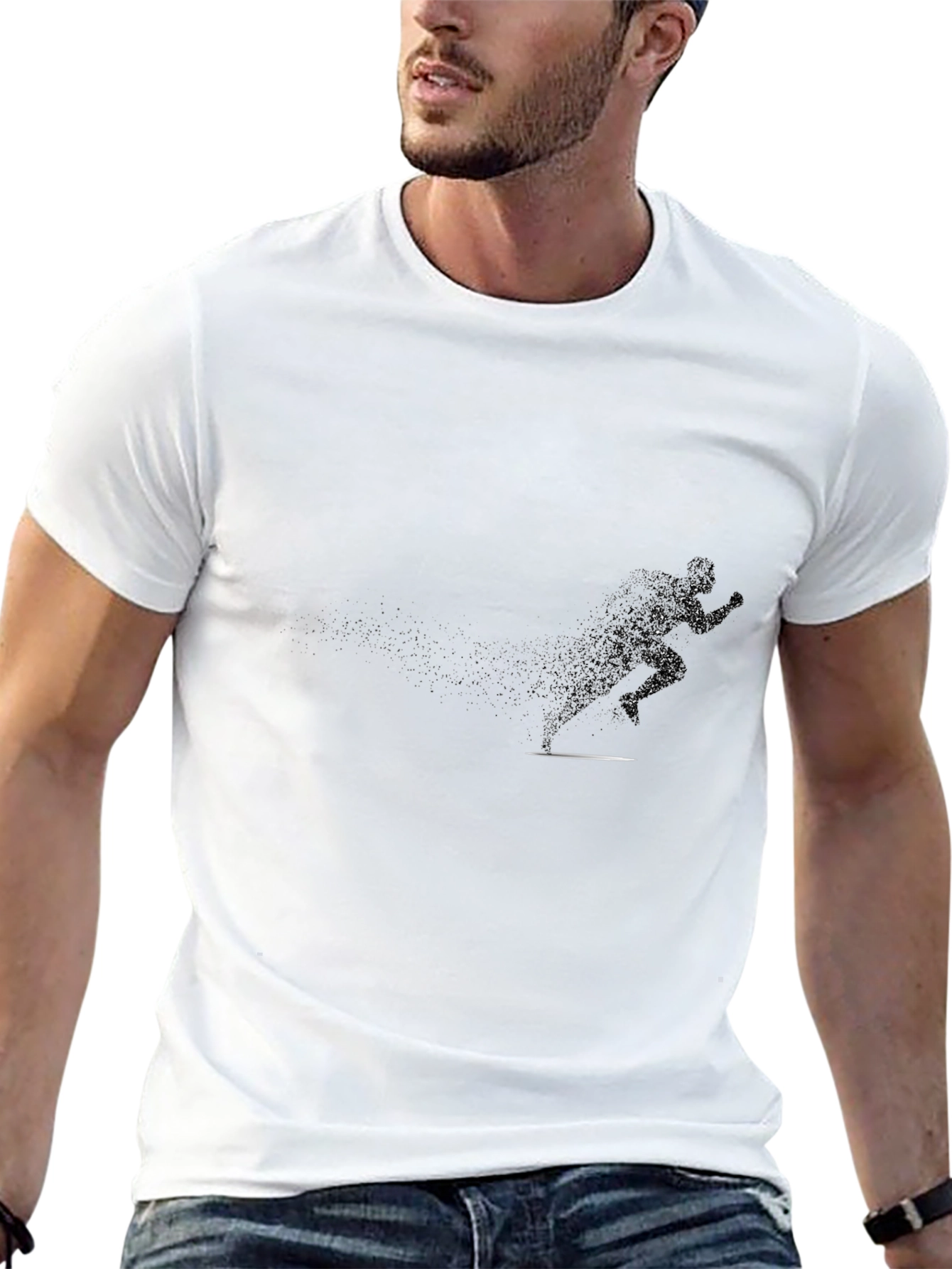 Black Runner Graphic Tee - Athlete Style