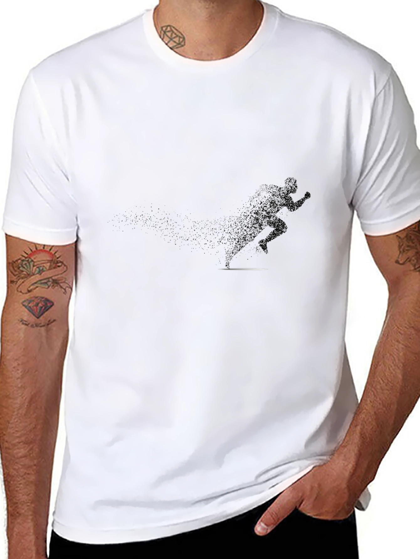 Black Runner Graphic Tee - Athlete Style