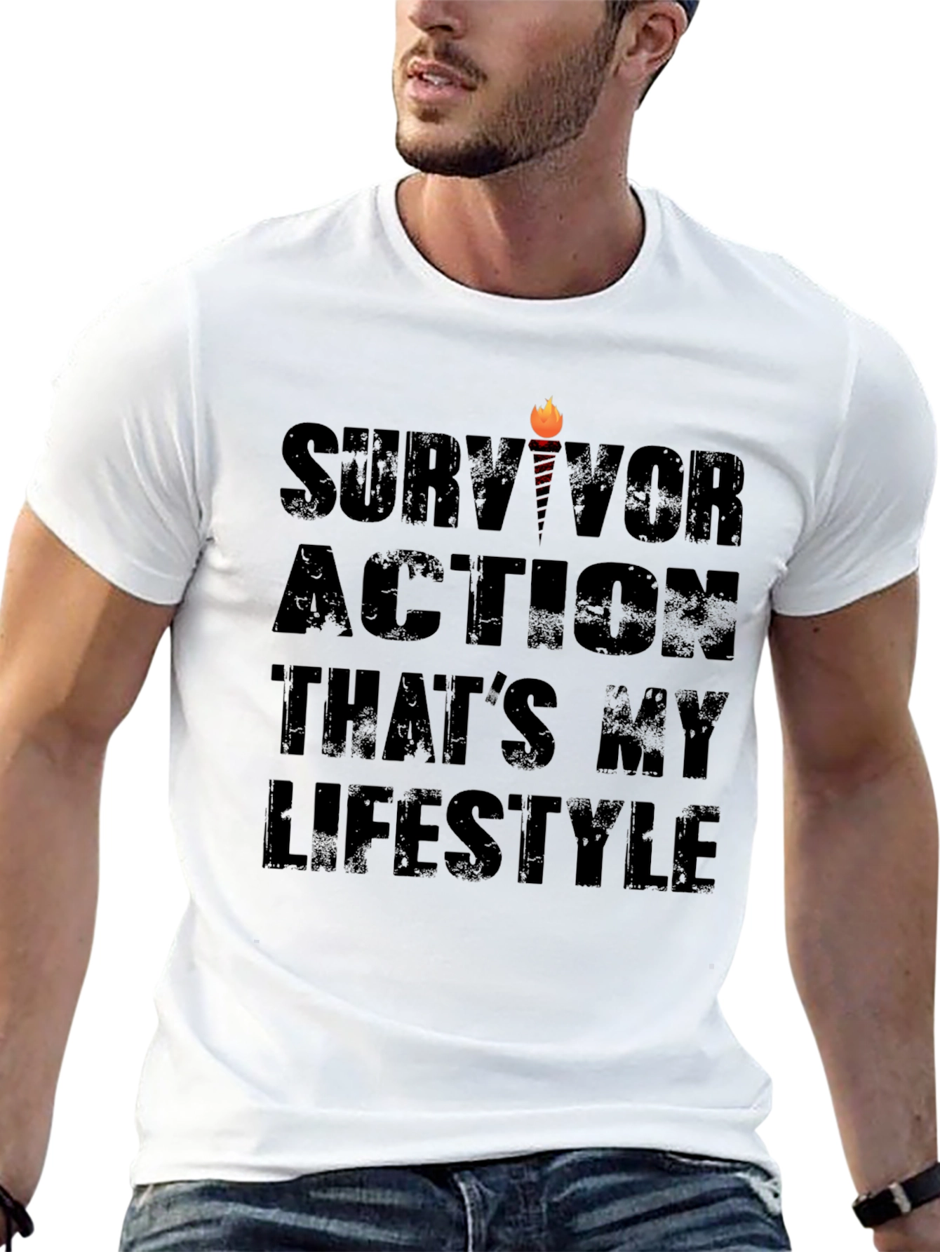 Survivor Action Lifestyle Graphic Tee