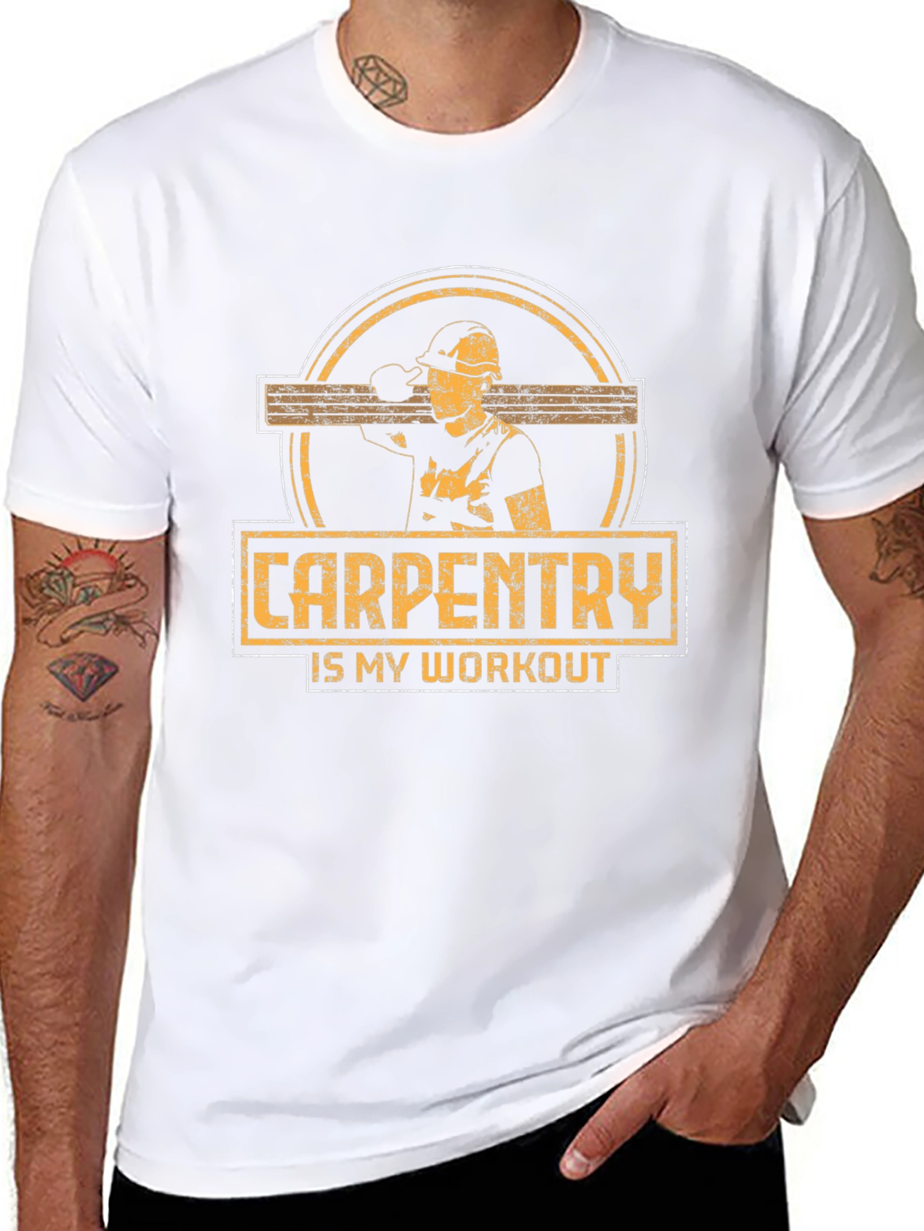 Carpentry is My Workout Black T-Shirt