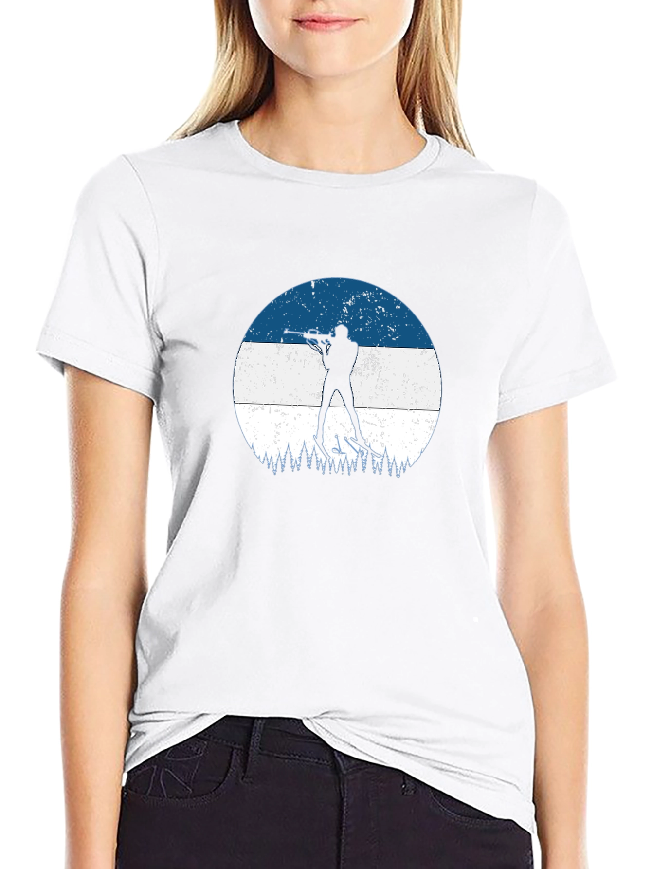 Biathlon Silhouette Black T-Shirt
