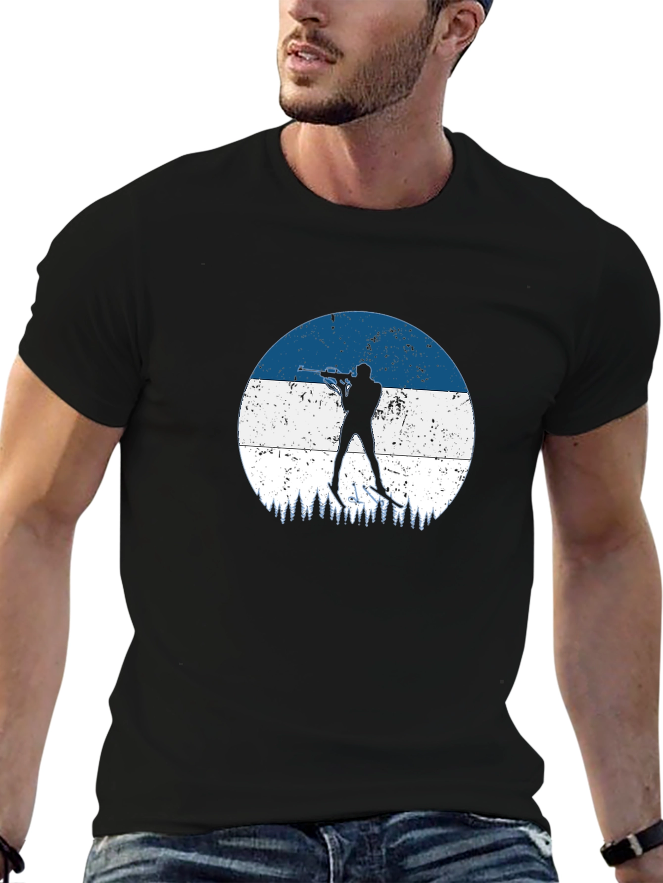 Biathlon Silhouette Black T-Shirt