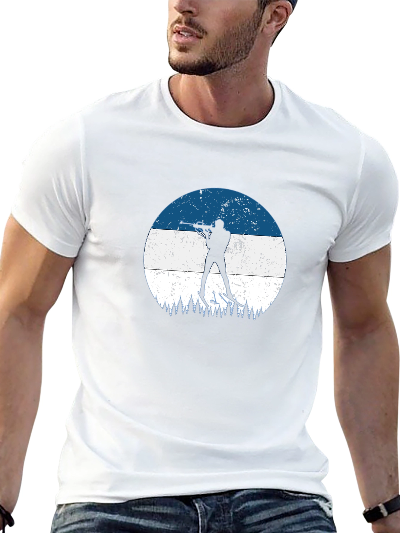 Biathlon Silhouette Black T-Shirt