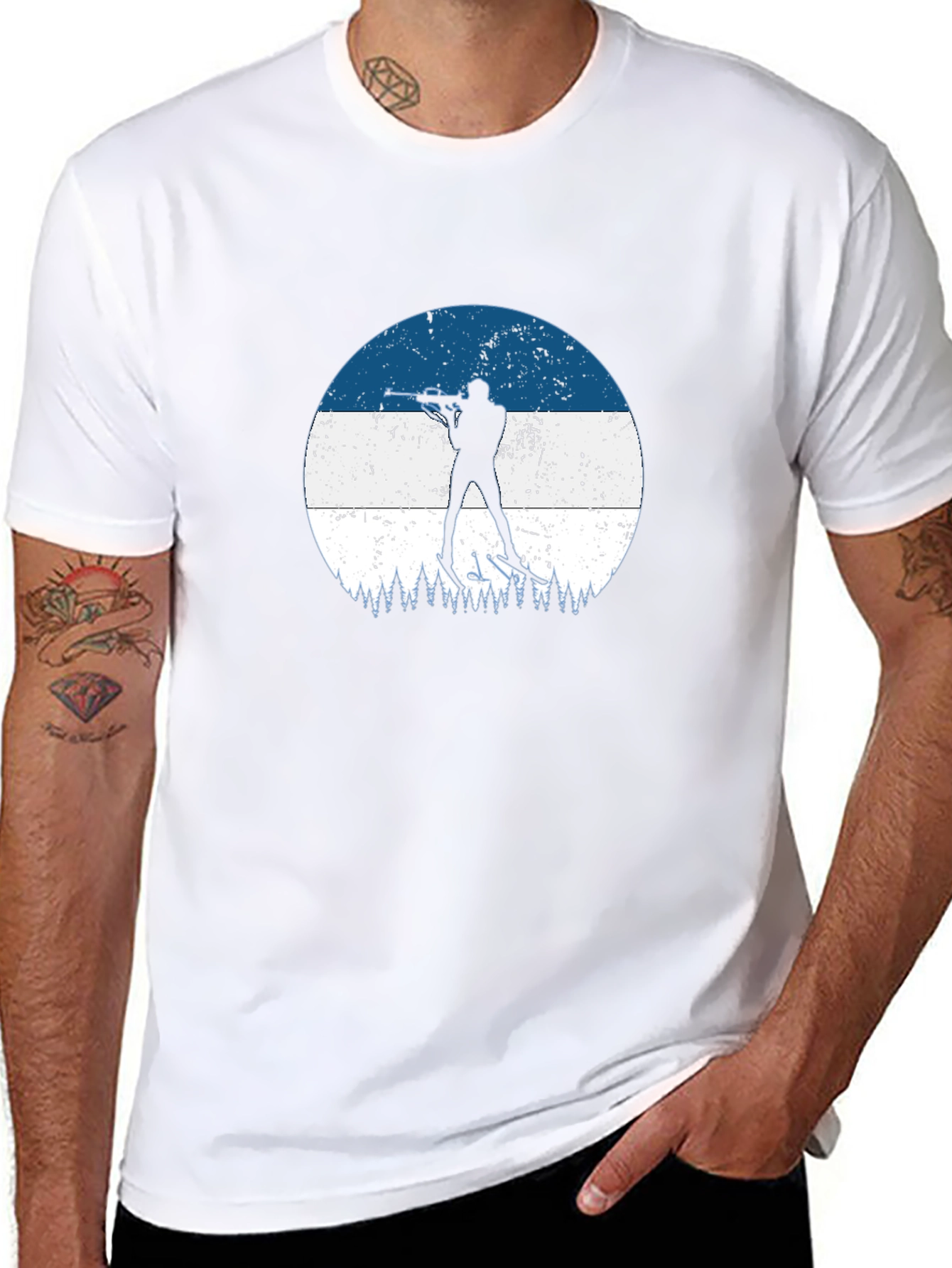 Biathlon Silhouette Black T-Shirt