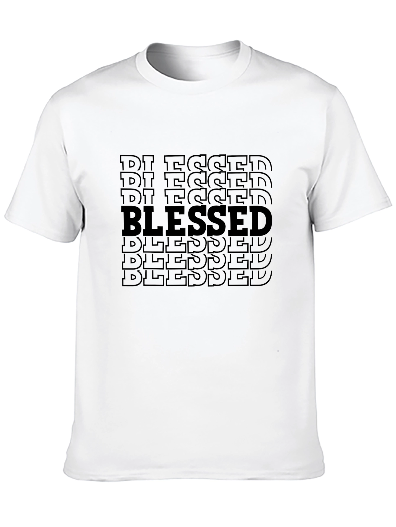 Blessed Graphic Print Black T-Shirt