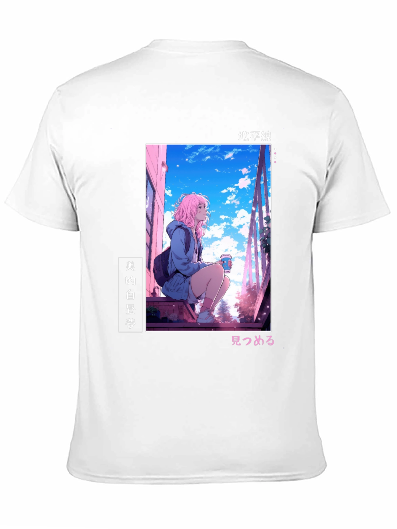 Anime Girl Black T-Shirt