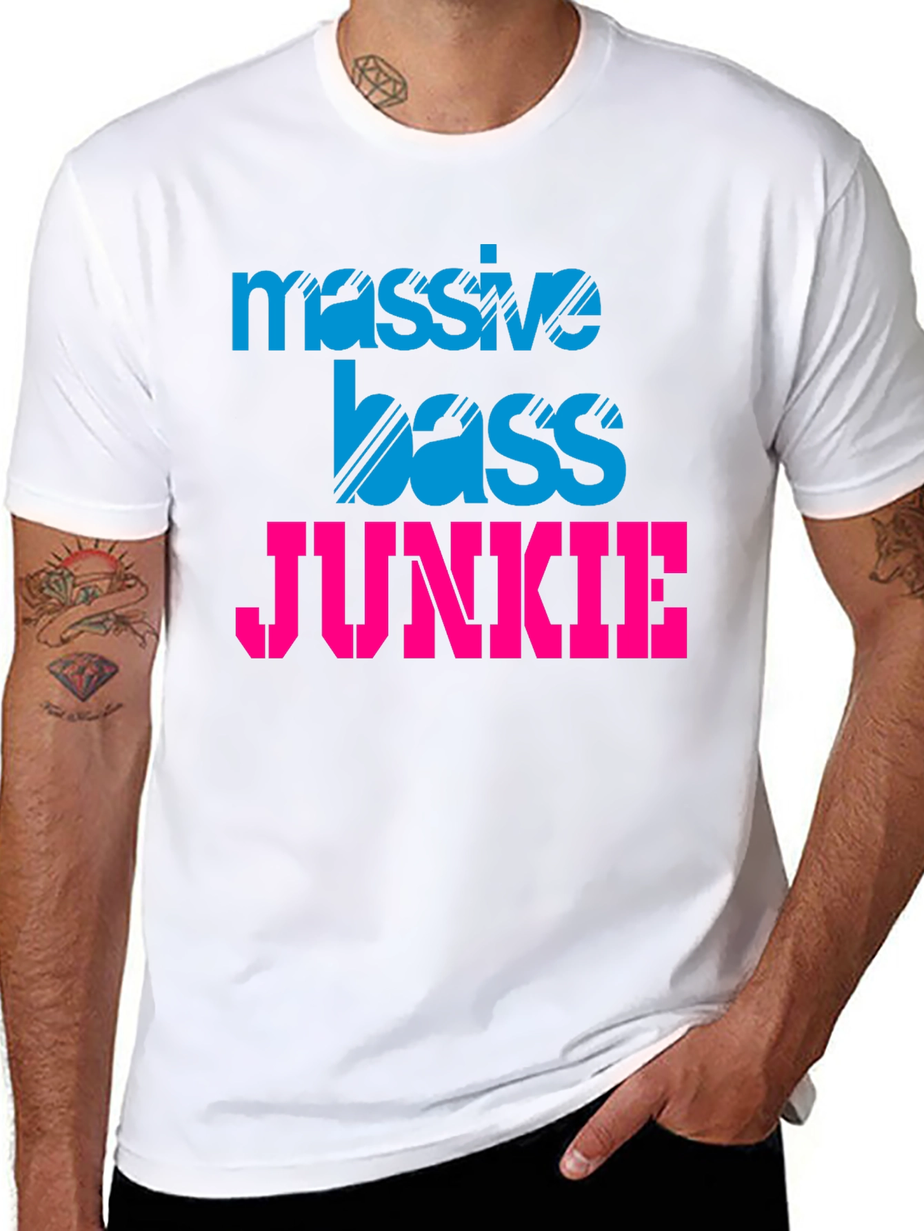 Massive Bass Junkie Black Graphic Tee