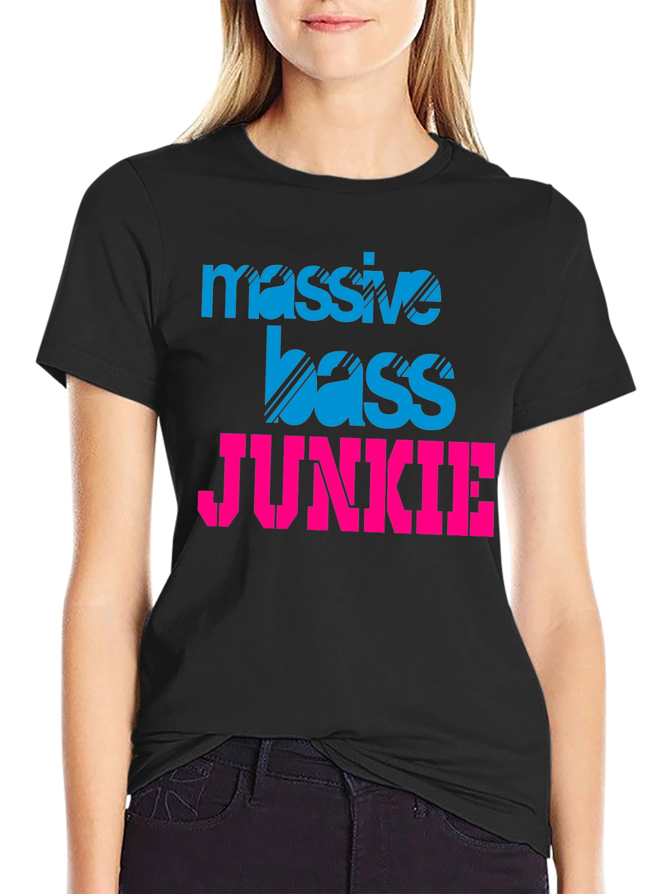 Massive Bass Junkie Black Graphic Tee