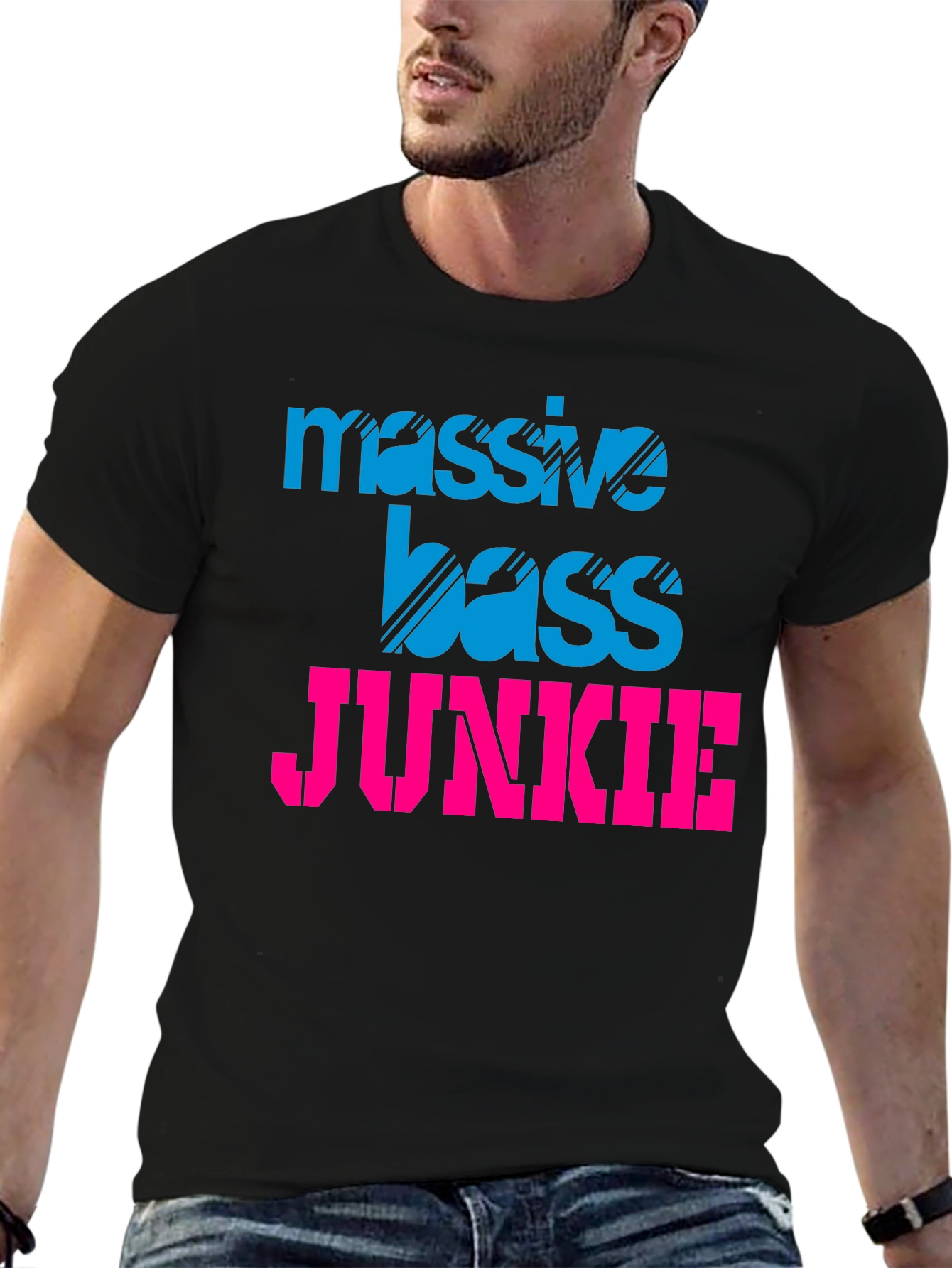 Massive Bass Junkie Black Graphic Tee