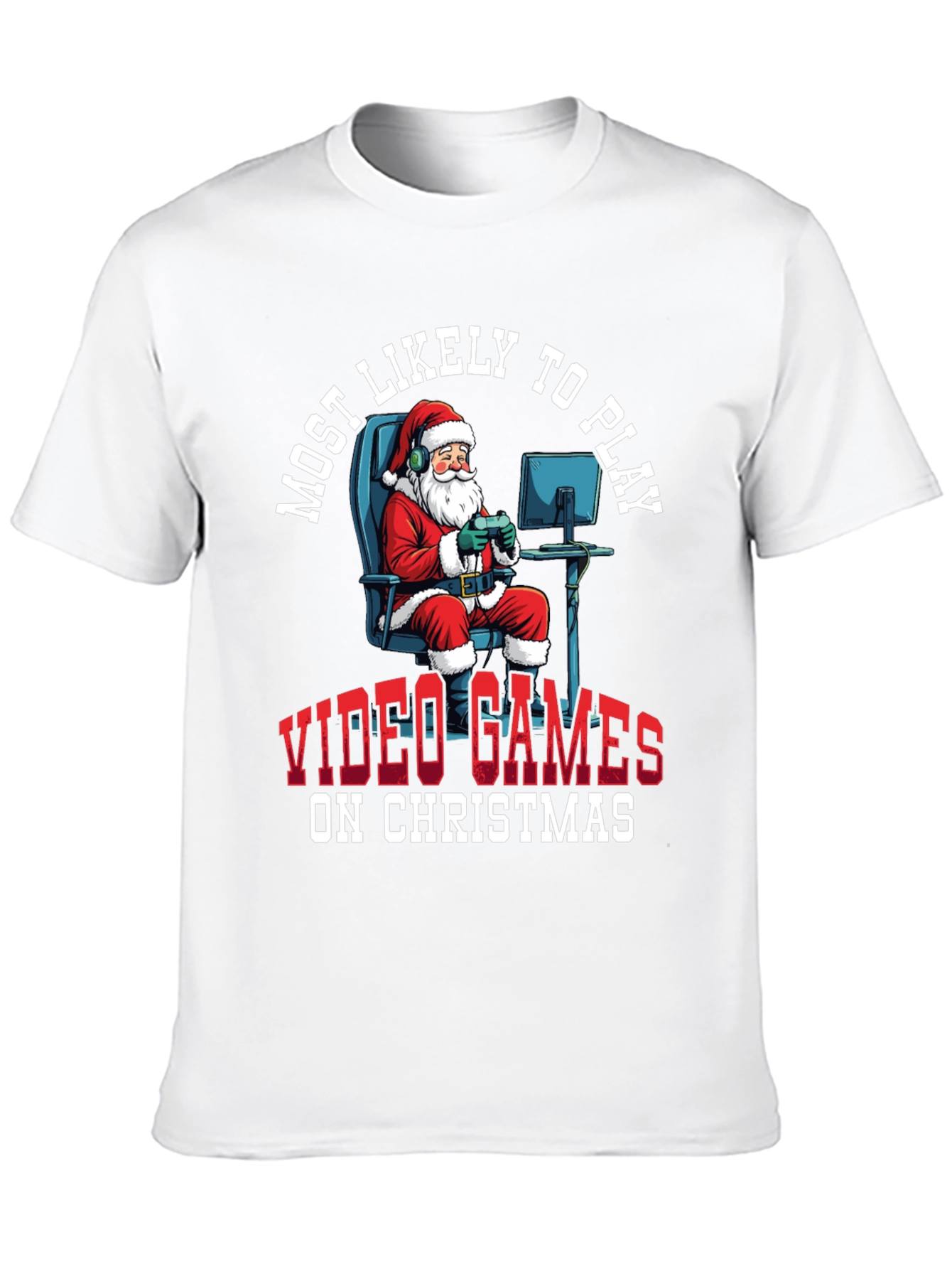 Gamer Santa Christmas T-Shirt