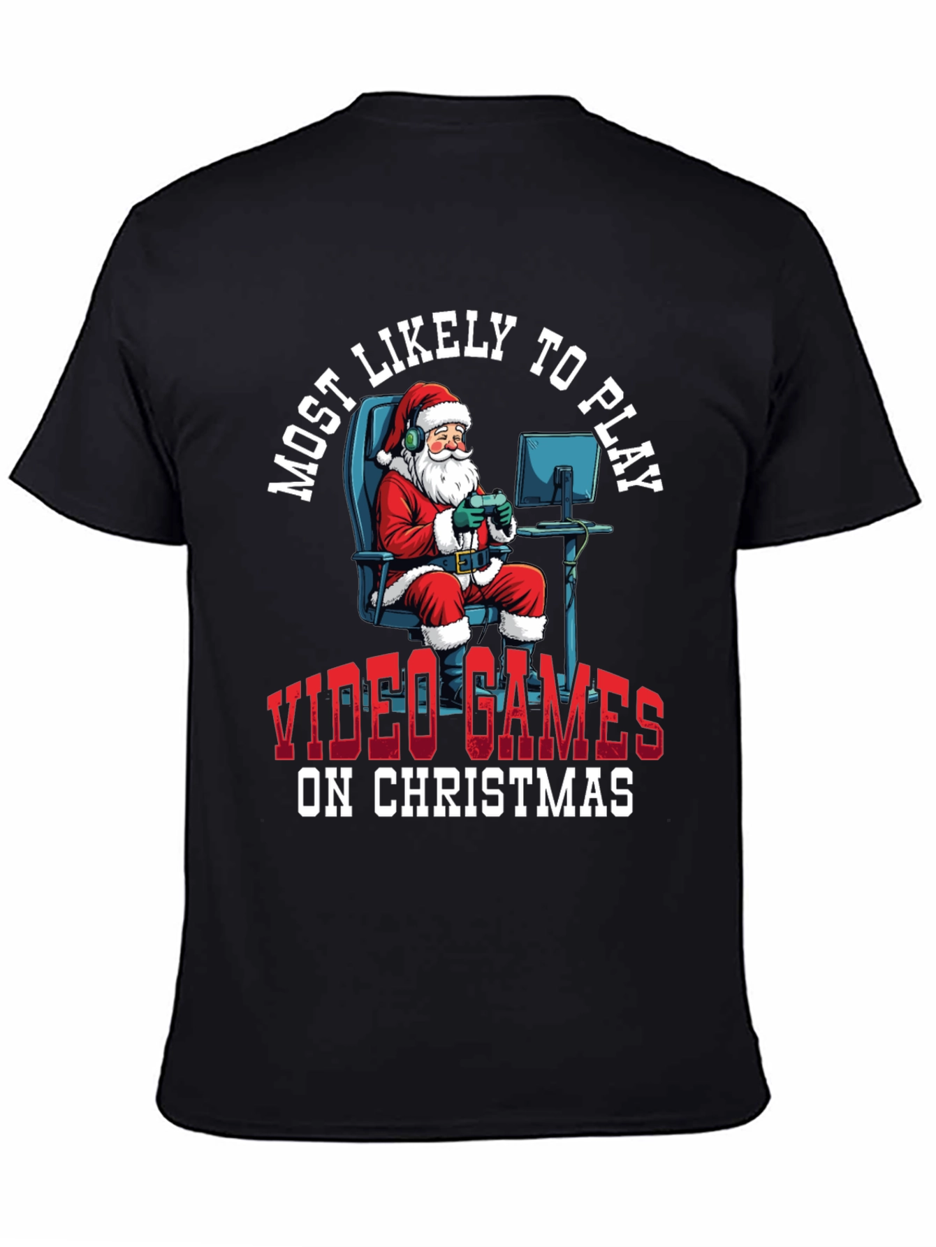 Gamer Santa Christmas T-Shirt