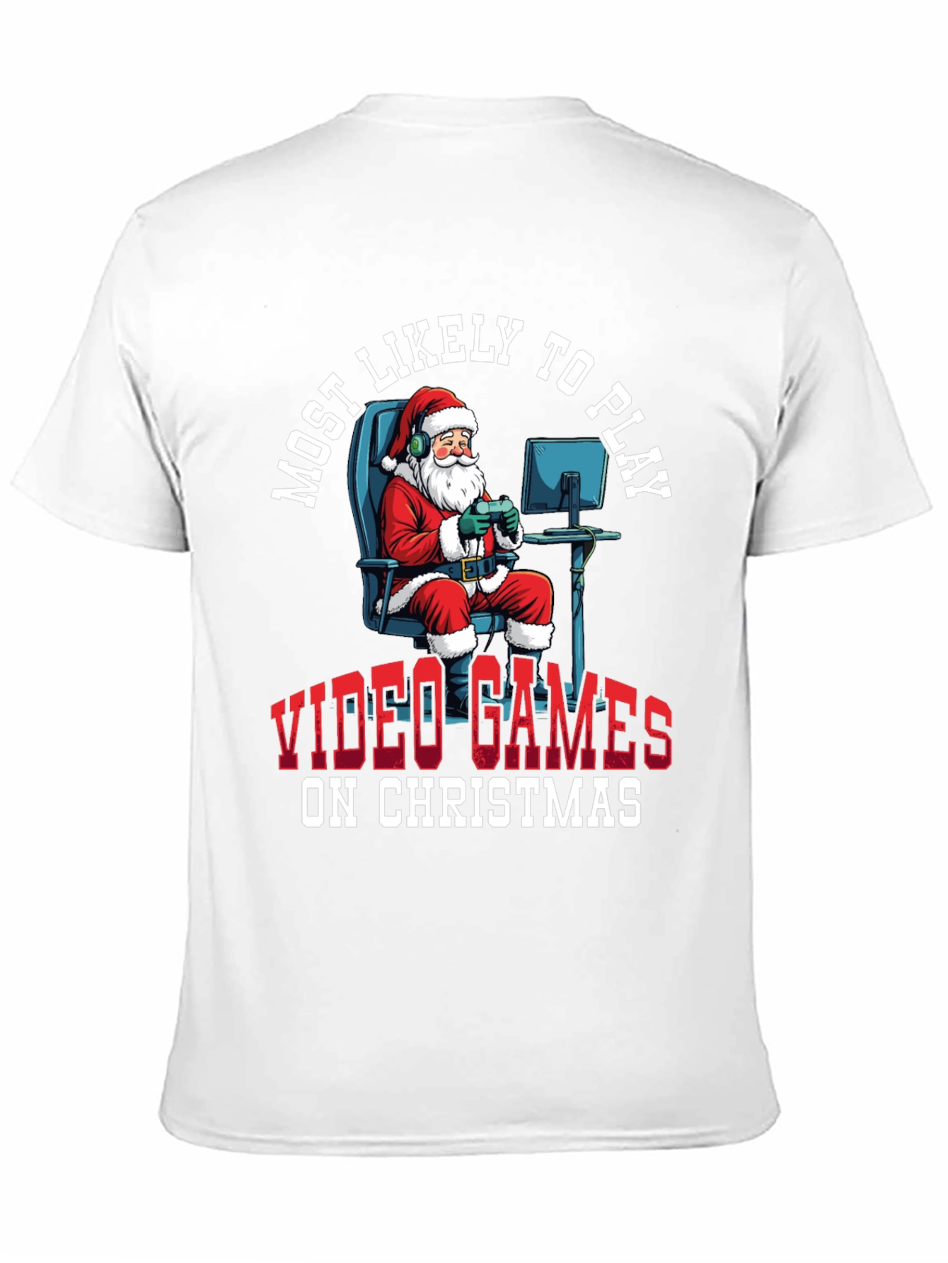 Gamer Santa Christmas T-Shirt