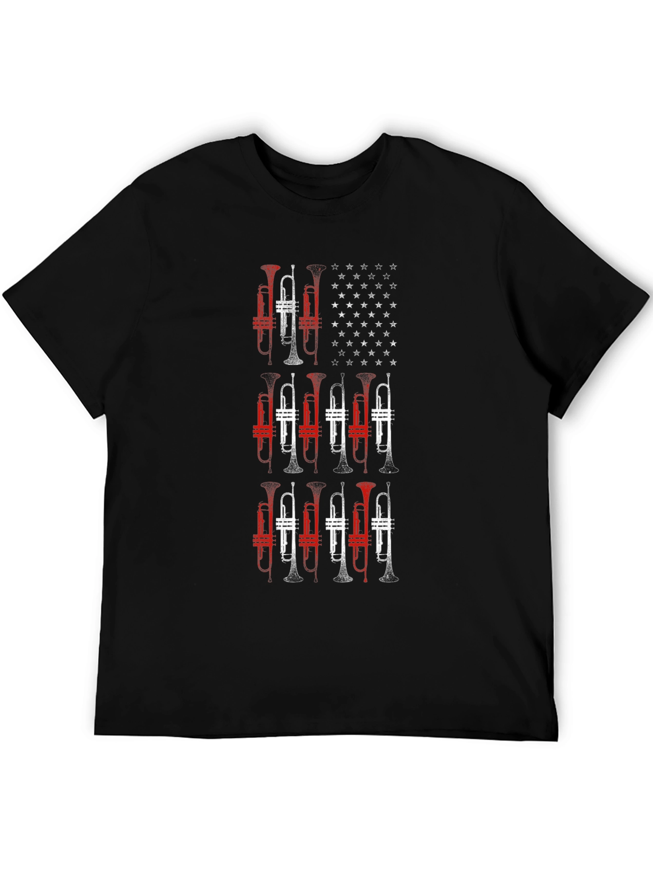 Trumpet American Flag Graphic Tee