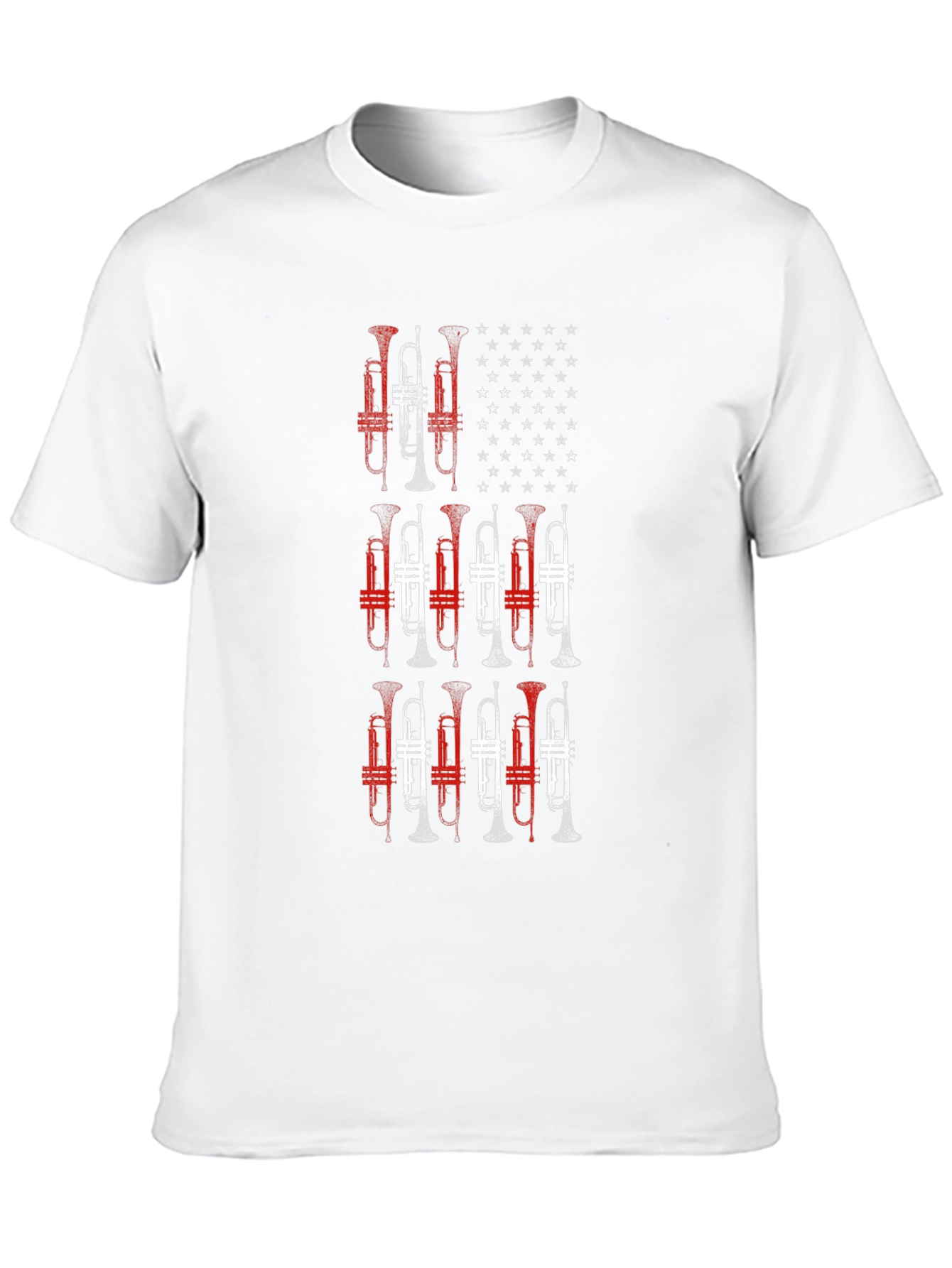 Trumpet American Flag Graphic Tee