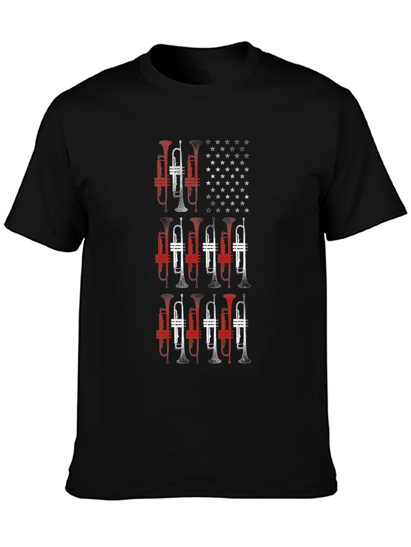 Trumpet American Flag Graphic Tee