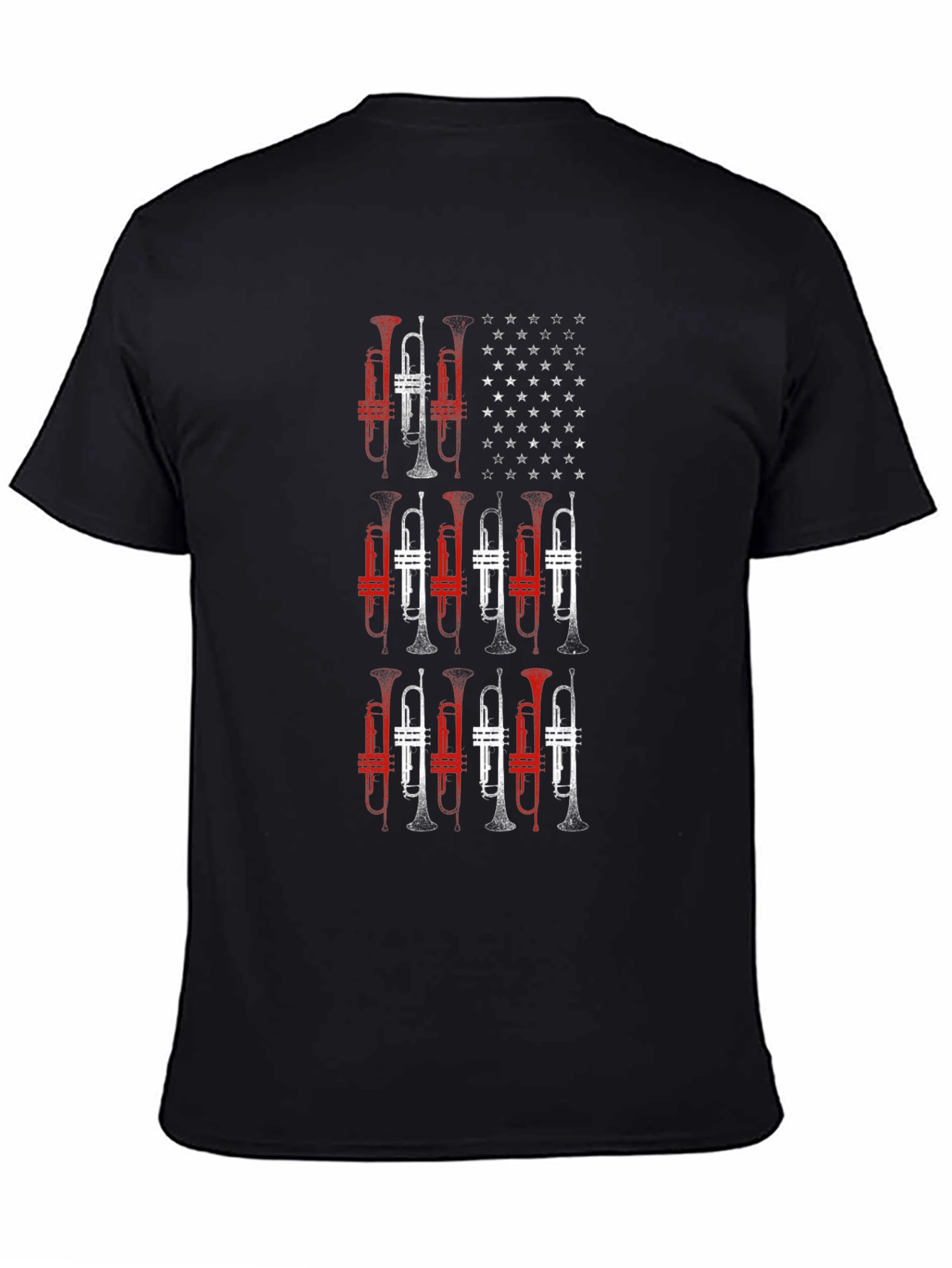 Trumpet American Flag Graphic Tee