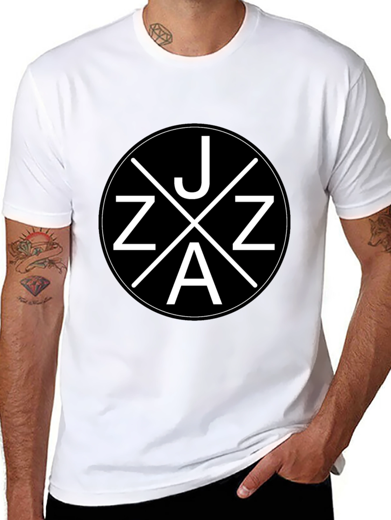JAZZ Graphic Tee - Unisex Black Cotton T-Shirt