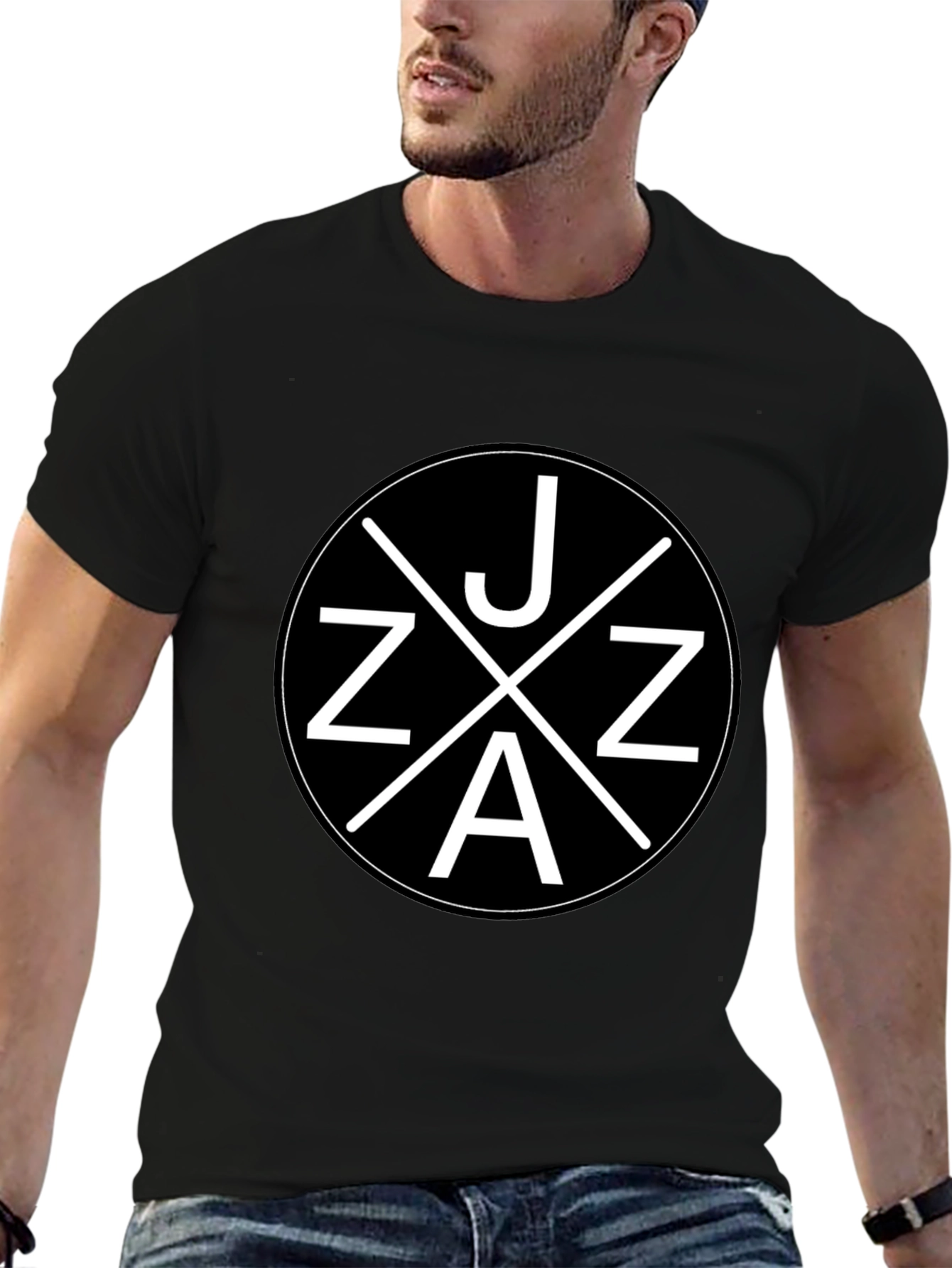 JAZZ Graphic Tee - Unisex Black Cotton T-Shirt