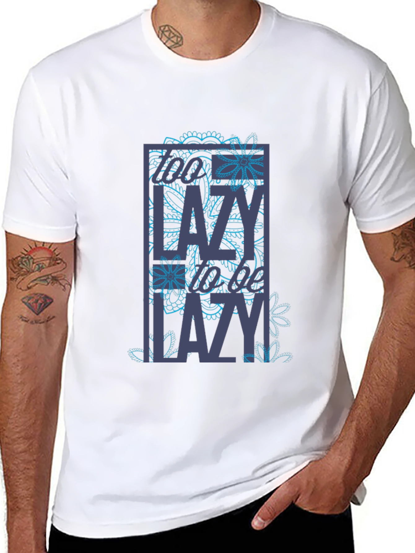 Too Lazy T-Shirt - Novelty Graphic Tee
