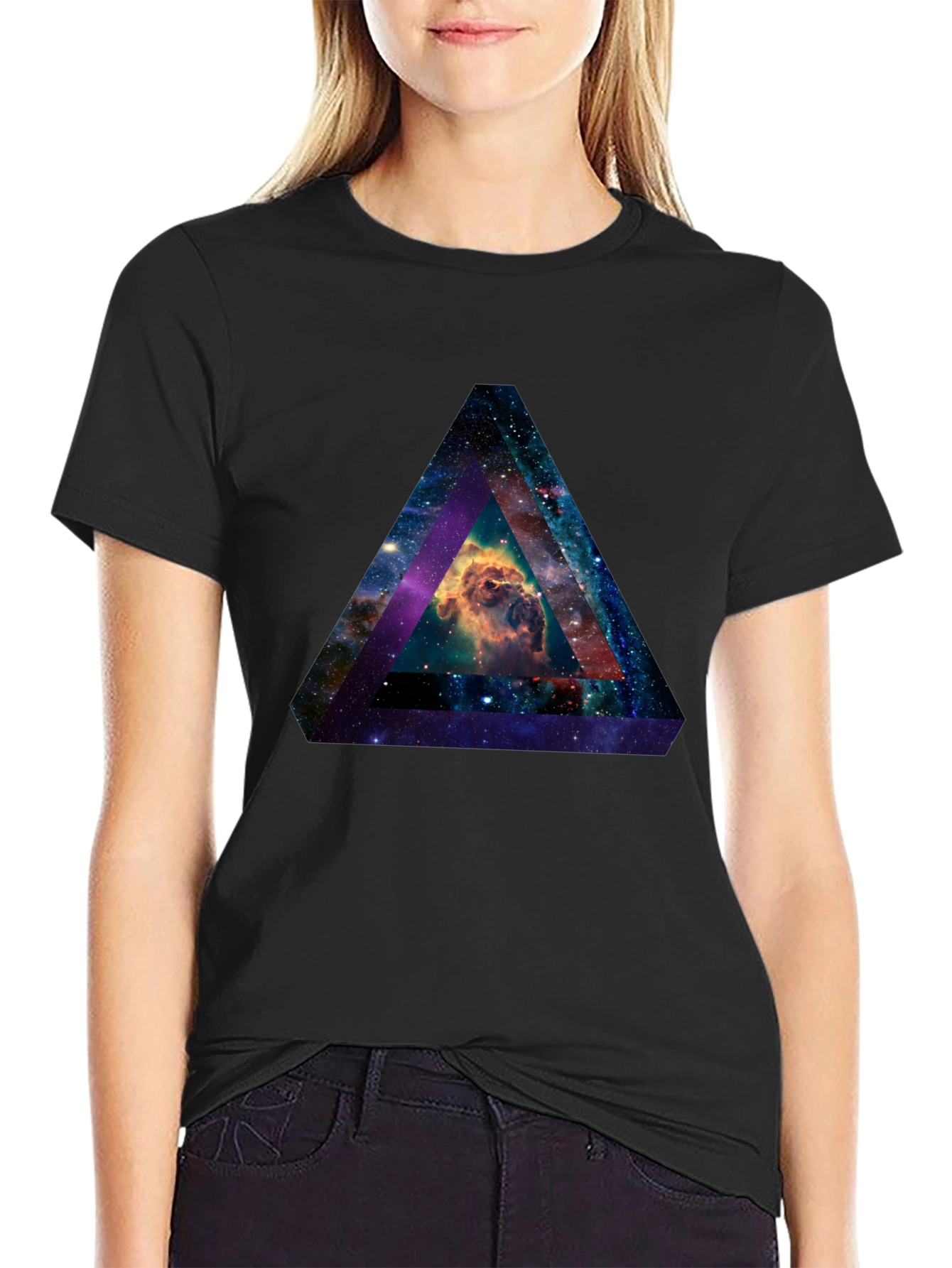 Nebula Triangle Graphic T-Shirt