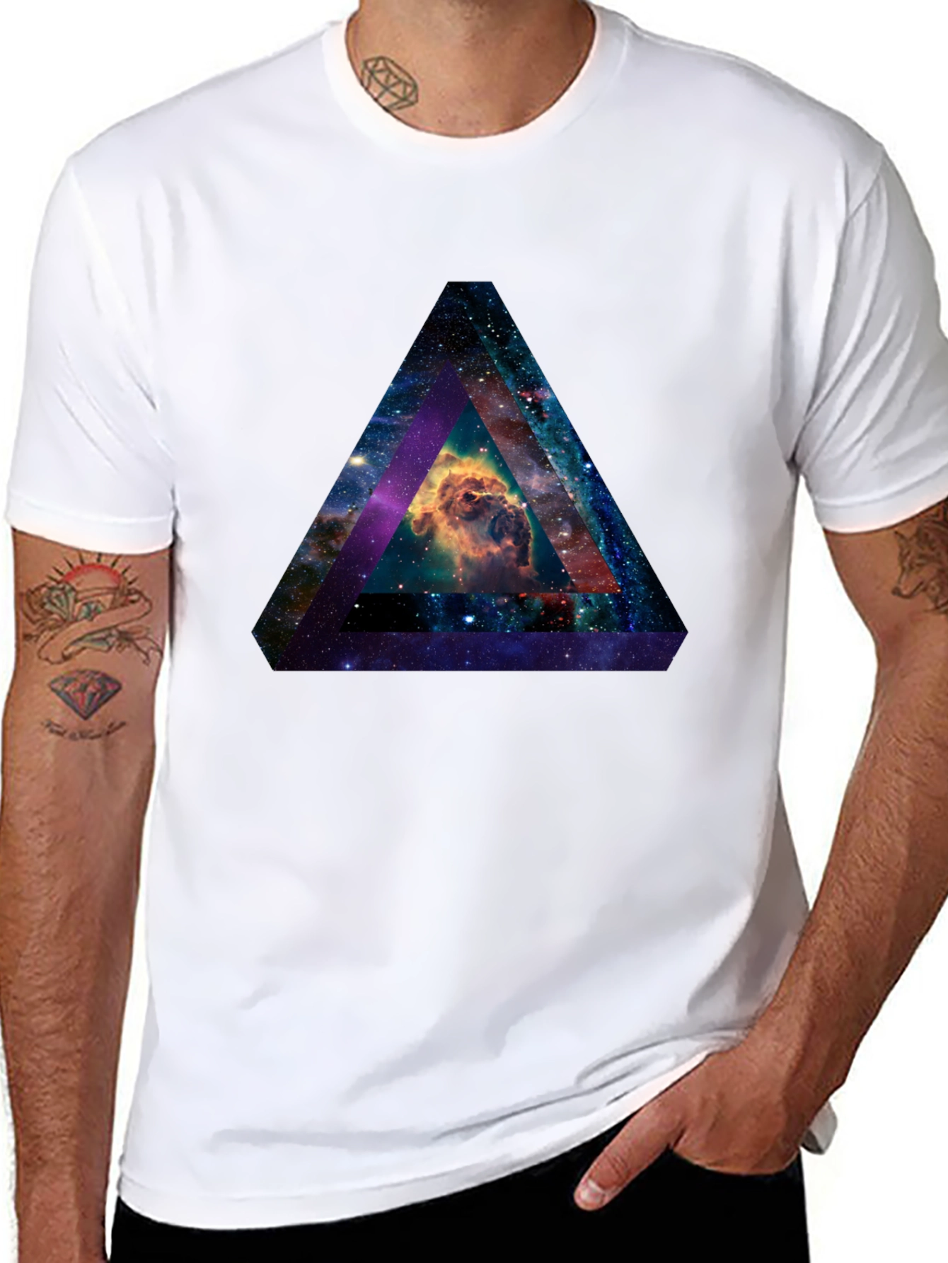 Nebula Triangle Graphic T-Shirt