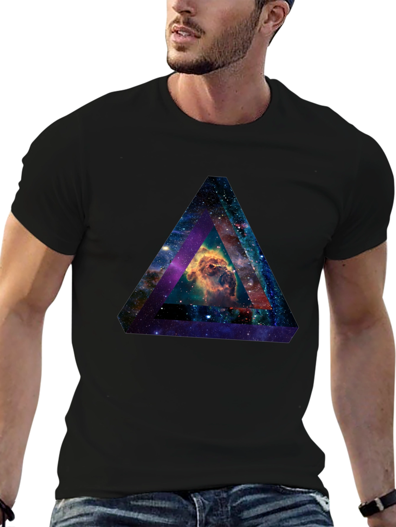Nebula Triangle Graphic T-Shirt