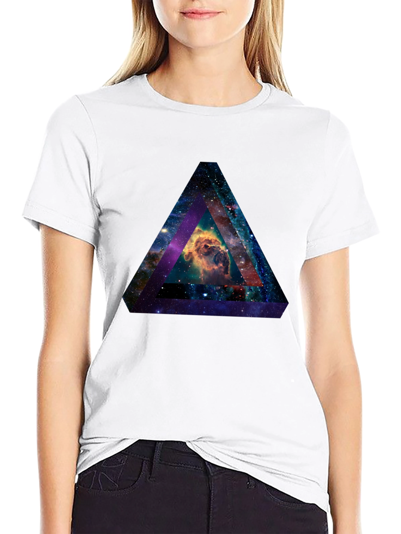 Nebula Triangle Graphic T-Shirt